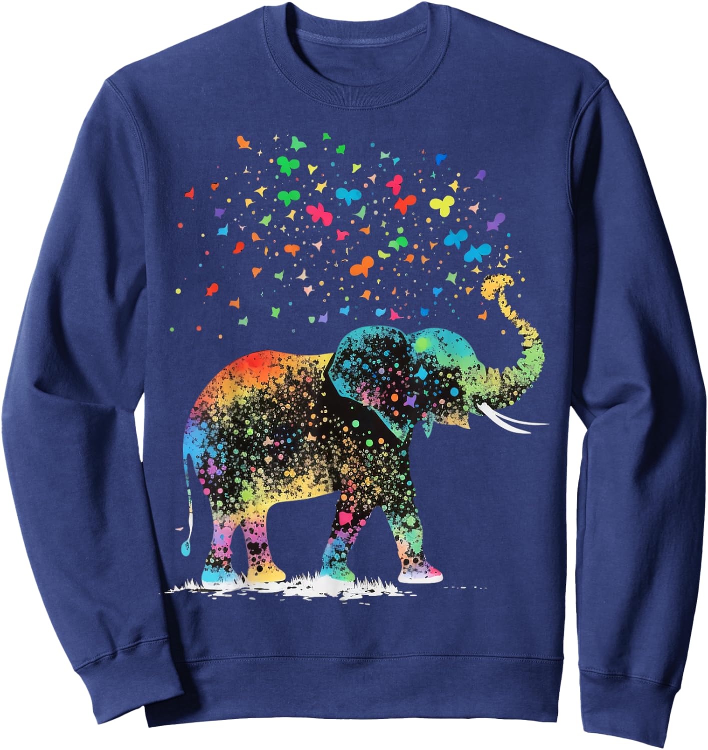 Cute Elephant Lover Animal on Elephant Sweatshirt - Sweatshirt | Navy