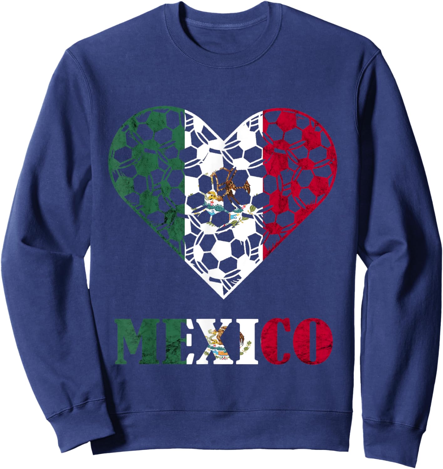 Mexico Mexican Soccer Team Mexican Pride Mexico Soccer Sweatshirt - Sweatshirt | Navy