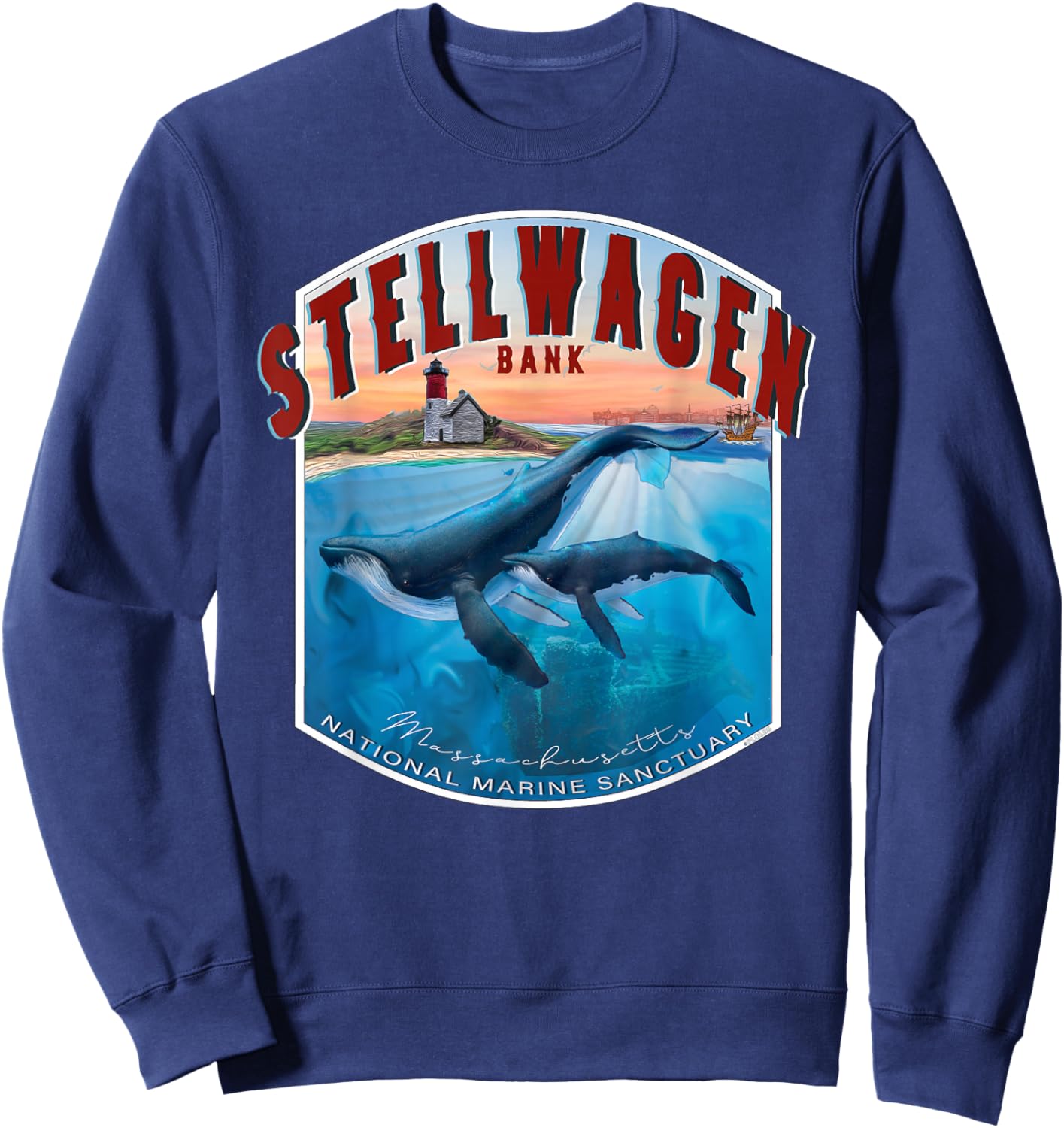 Stellwagen Banks National Marine Sanctuary Atlantic Coast Sweatshirt - Sweatshirt | Navy