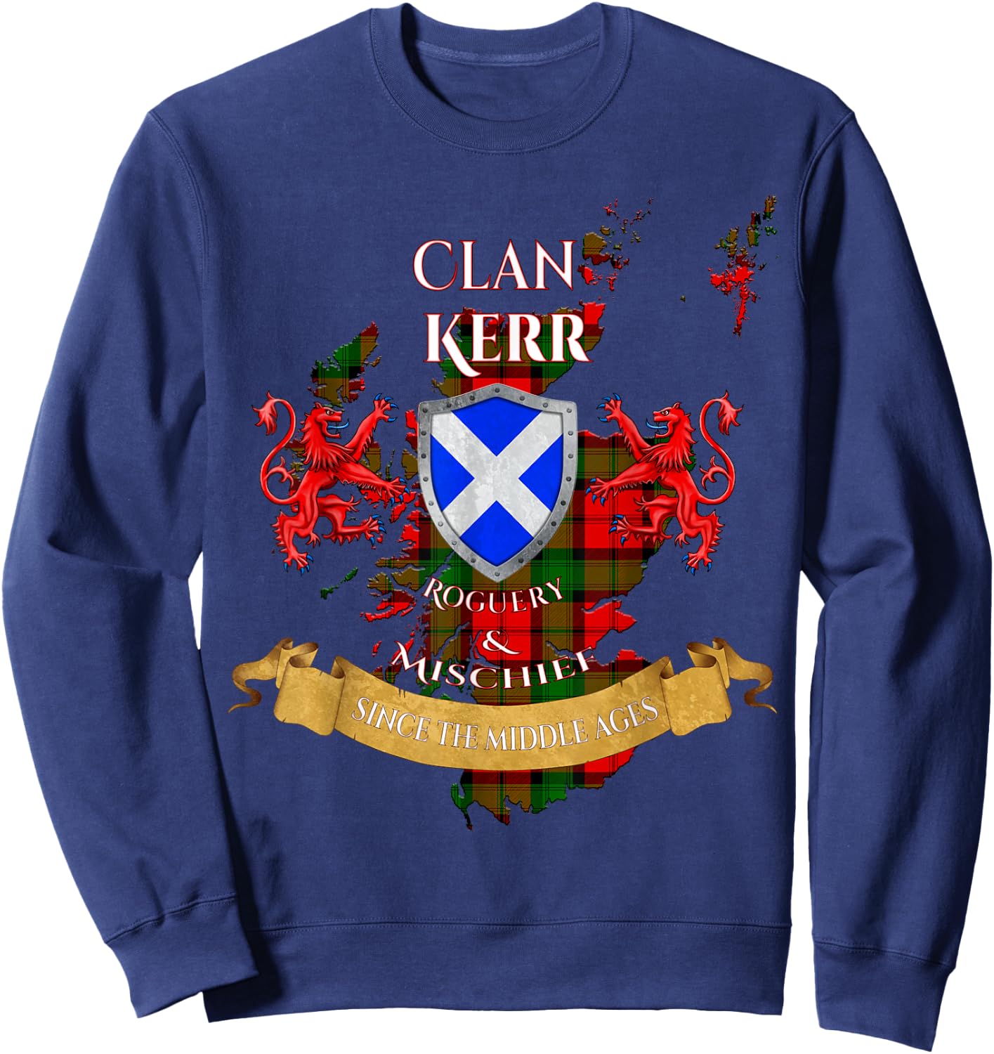 Kerr Scottish Family Clan Middle Ages Mischief Sweatshirt - Sweatshirt | Navy