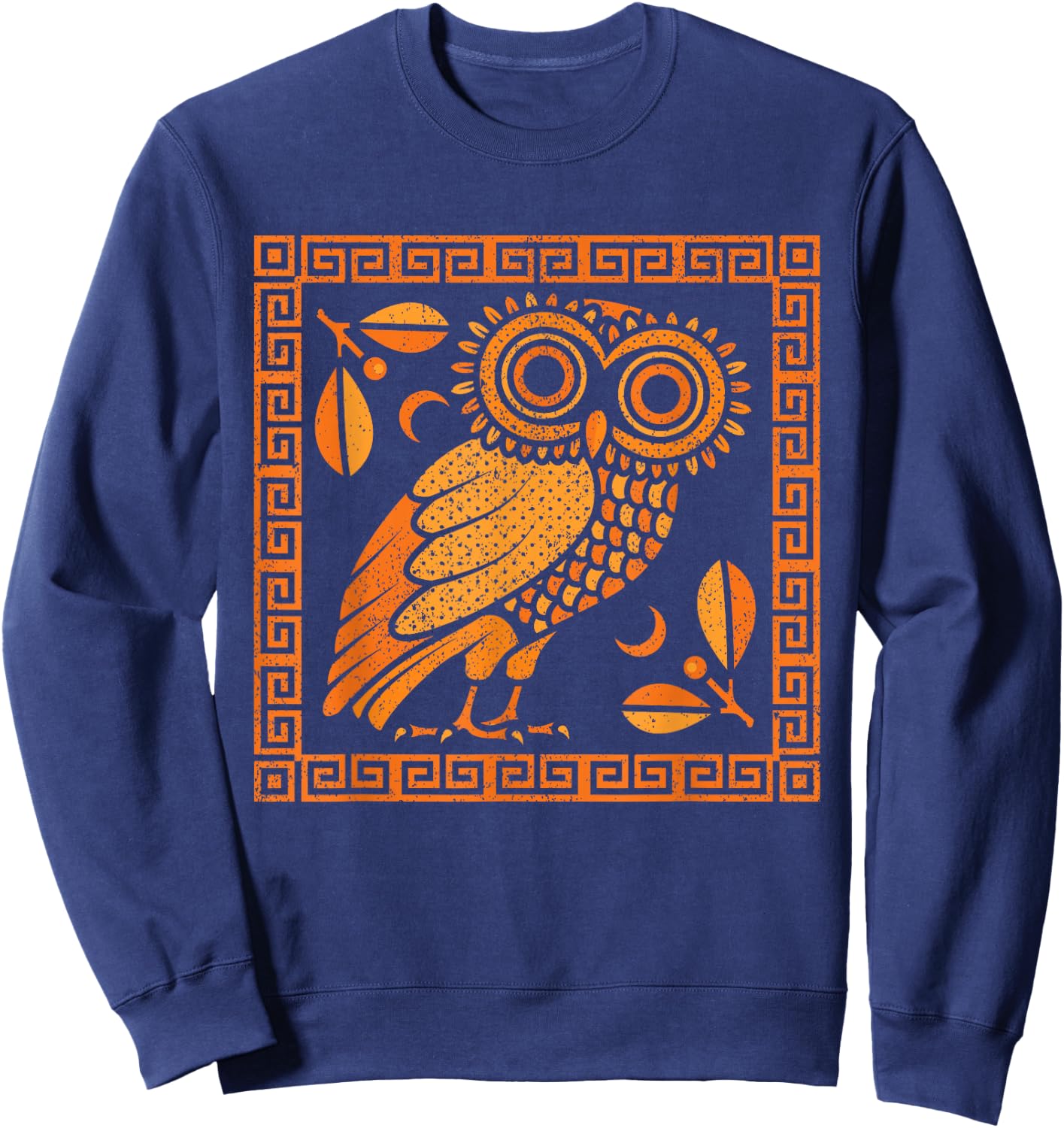 Pottery Greece Ceramic Artist Greek Owl Of Athena Sweatshirt - Sweatshirt | Navy