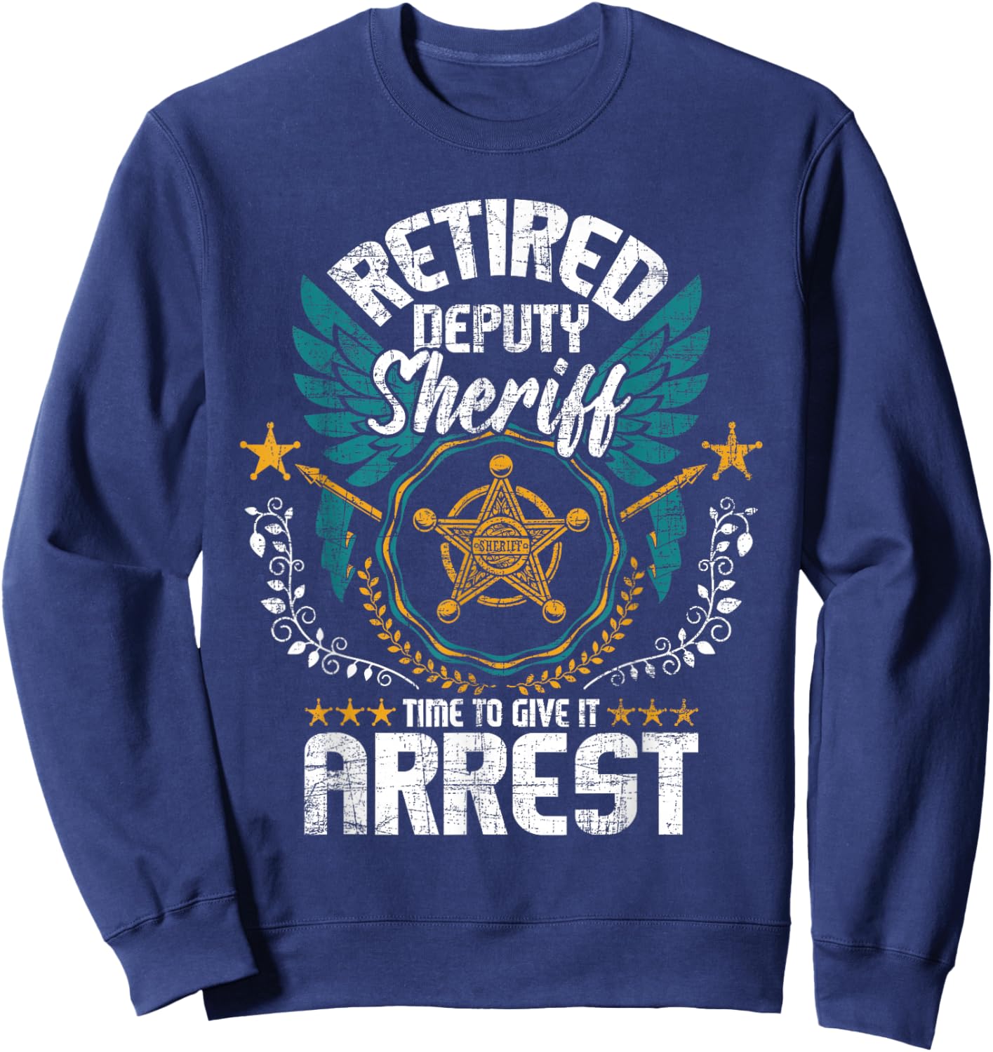 Retired Deputy Sheriff - Retirement Police Officer Patrolman Sweatshirt - Sweatshirt | Navy
