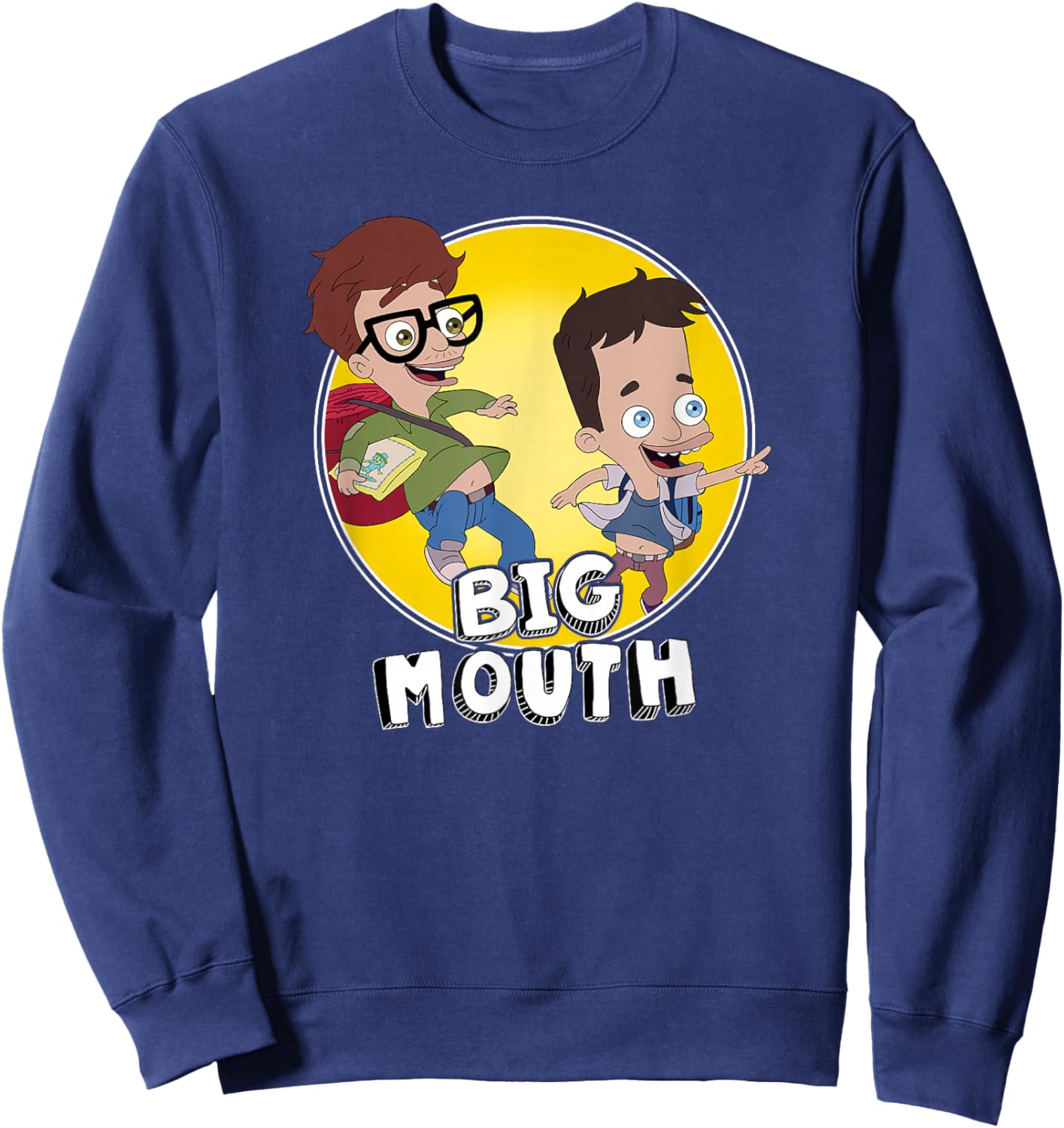 Big Mouth Nick & Andrew Best Friends Circle Portrait Sweatshirt - Sweatshirt | Navy