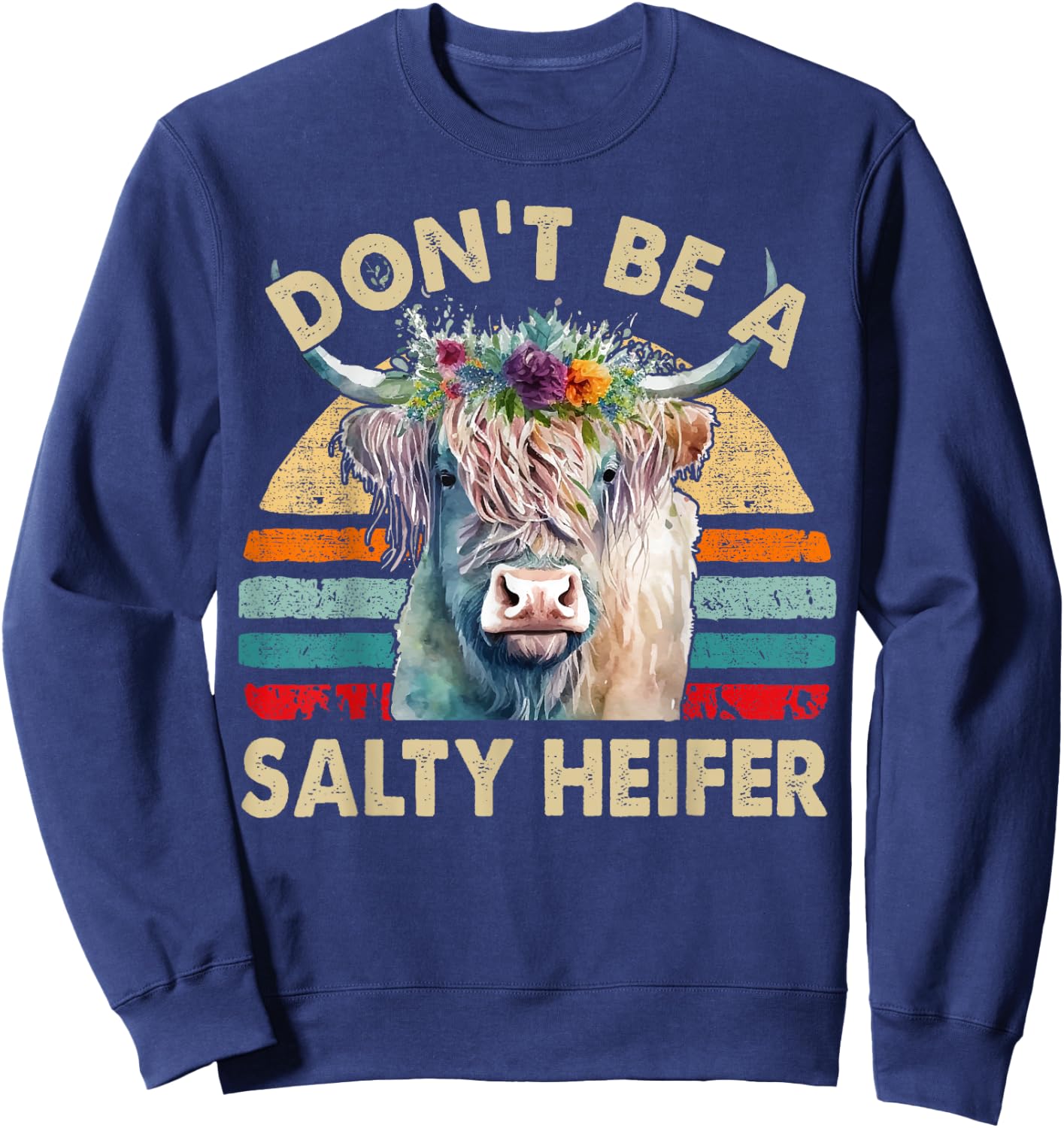 Highland Cow Sweatshirt - Sweatshirt | Navy