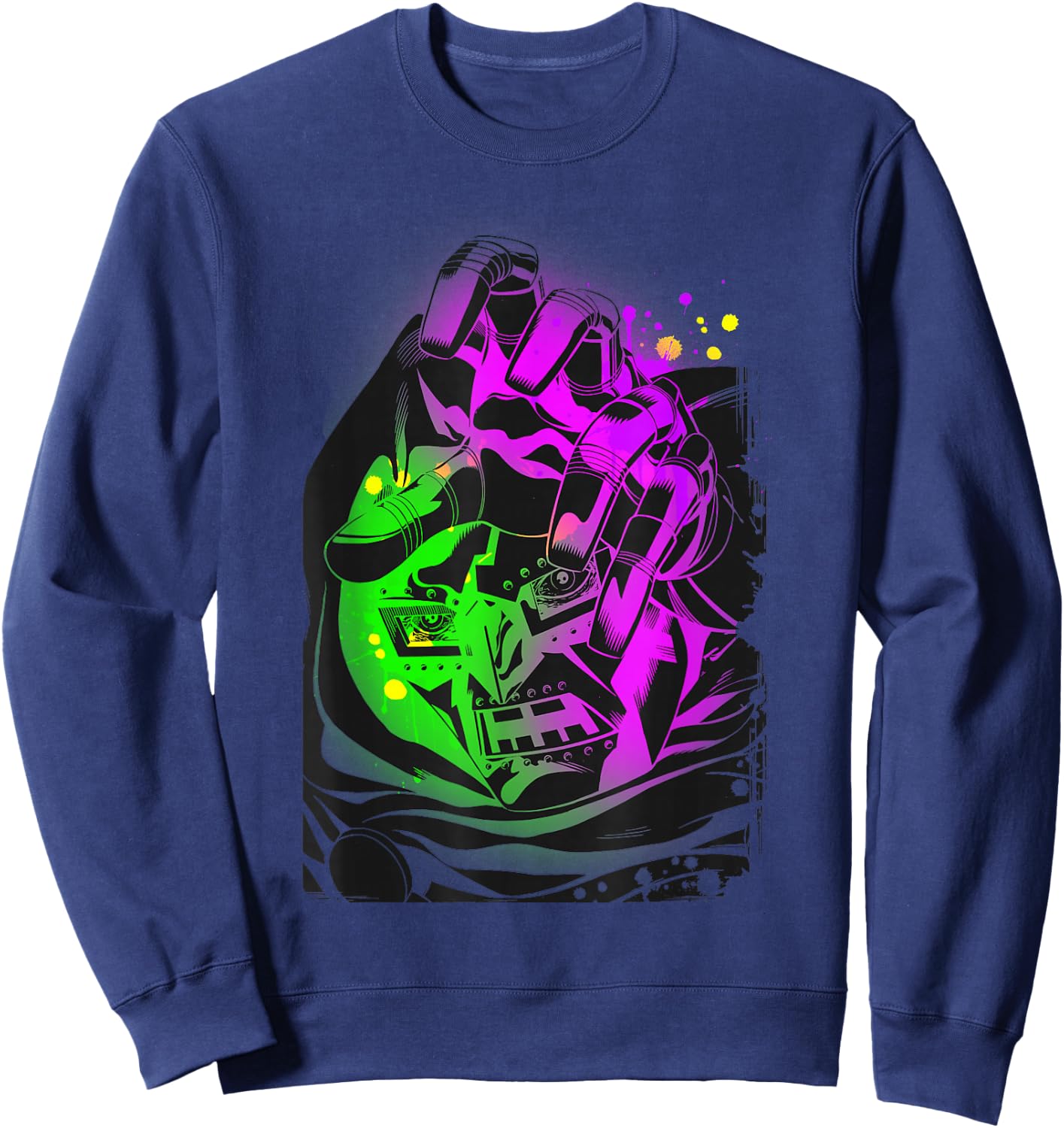 Marvel Fantastic Four Doctor Doom Color Pop Portrait Sweatshirt - Sweatshirt | Navy