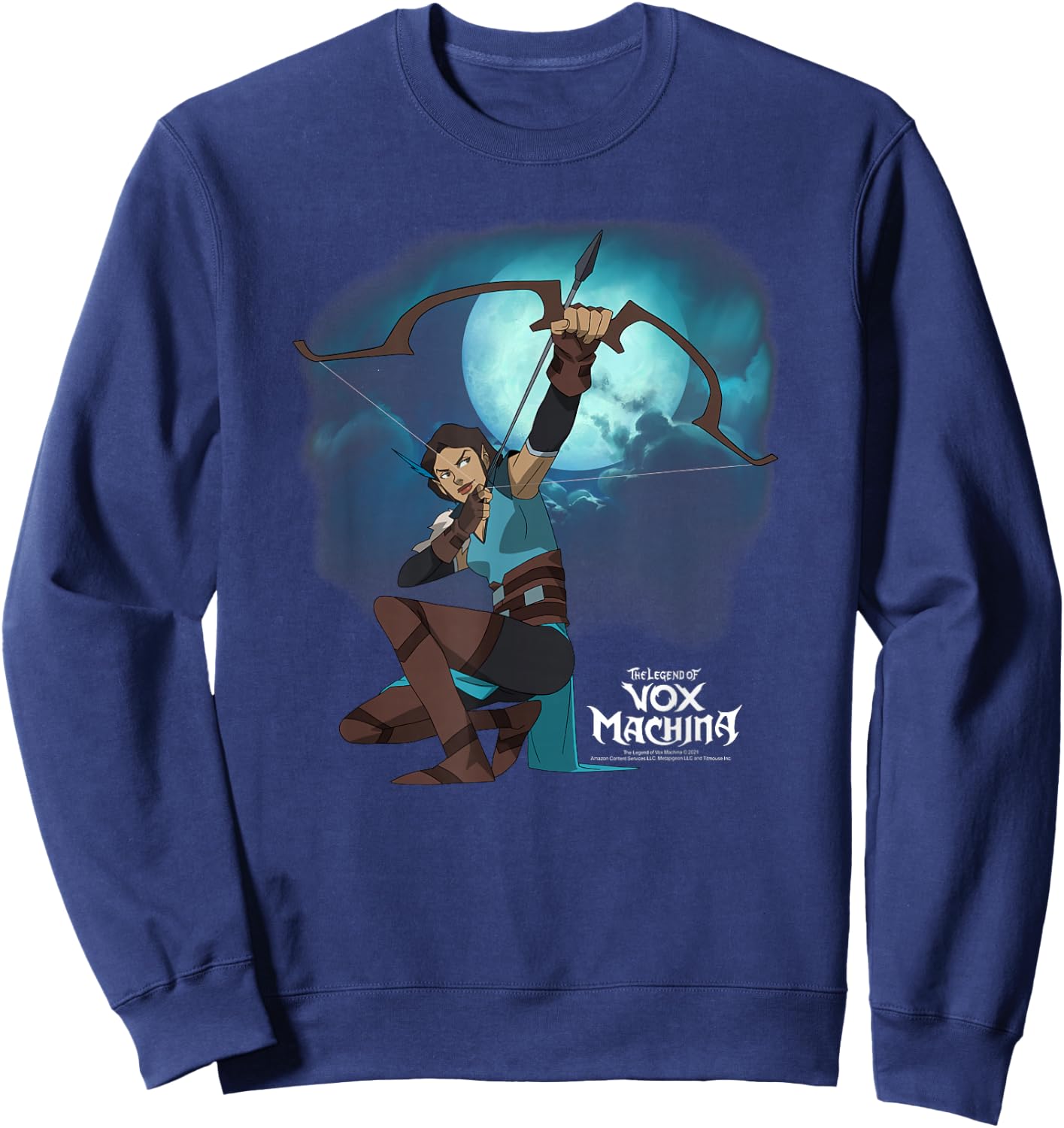 The Legend of Vox Machina Vex with Bow and Arrow Sweatshirt - Sweatshirt | Navy
