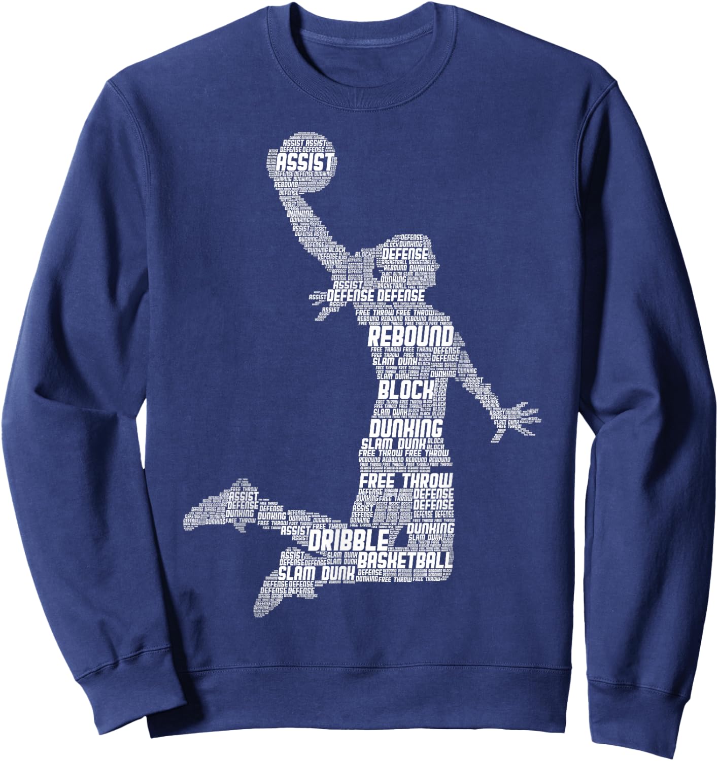 Basketball Girl Women Kids Girls Small Sweatshirt - Sweatshirt | Navy