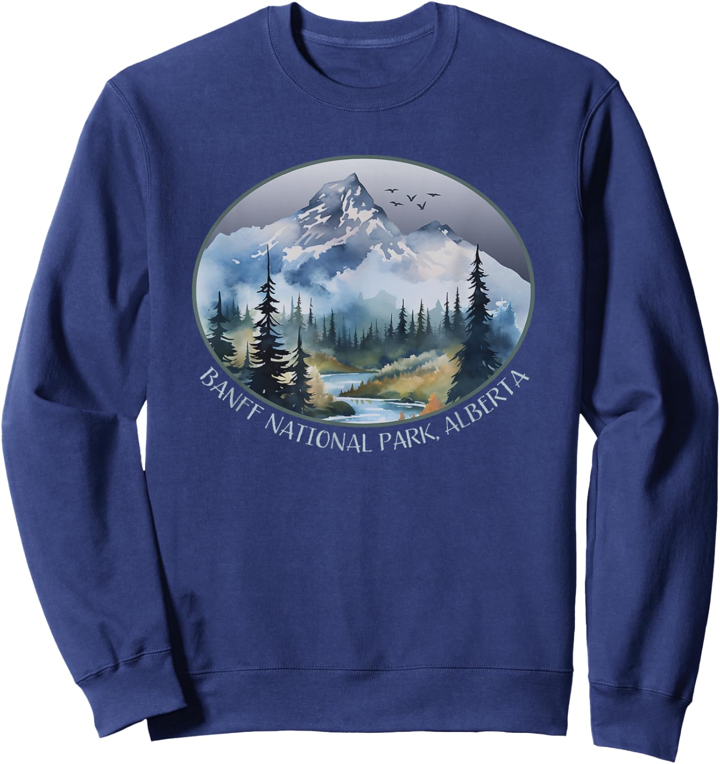Banff National Park, Alberta, Canada Canadian Rockies Sweatshirt - Sweatshirt | Navy