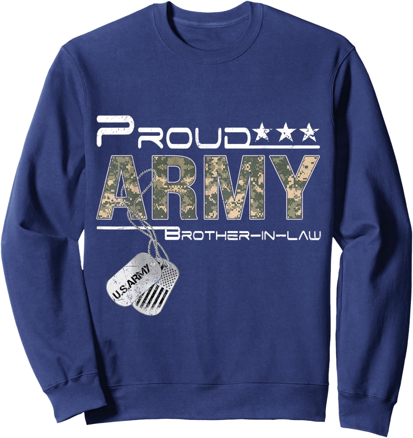 Proud Army Brother-In-Law US Army Graduation Brother-In-Law Sweatshirt - Sweatshirt | Navy