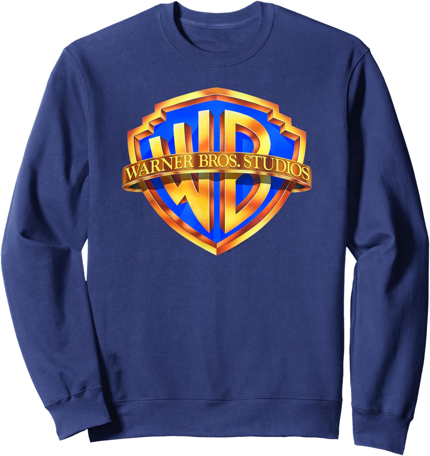 WB100 Warner Bros. Modern Classic Movie Studio Logo Sweatshirt - Sweatshirt | Navy