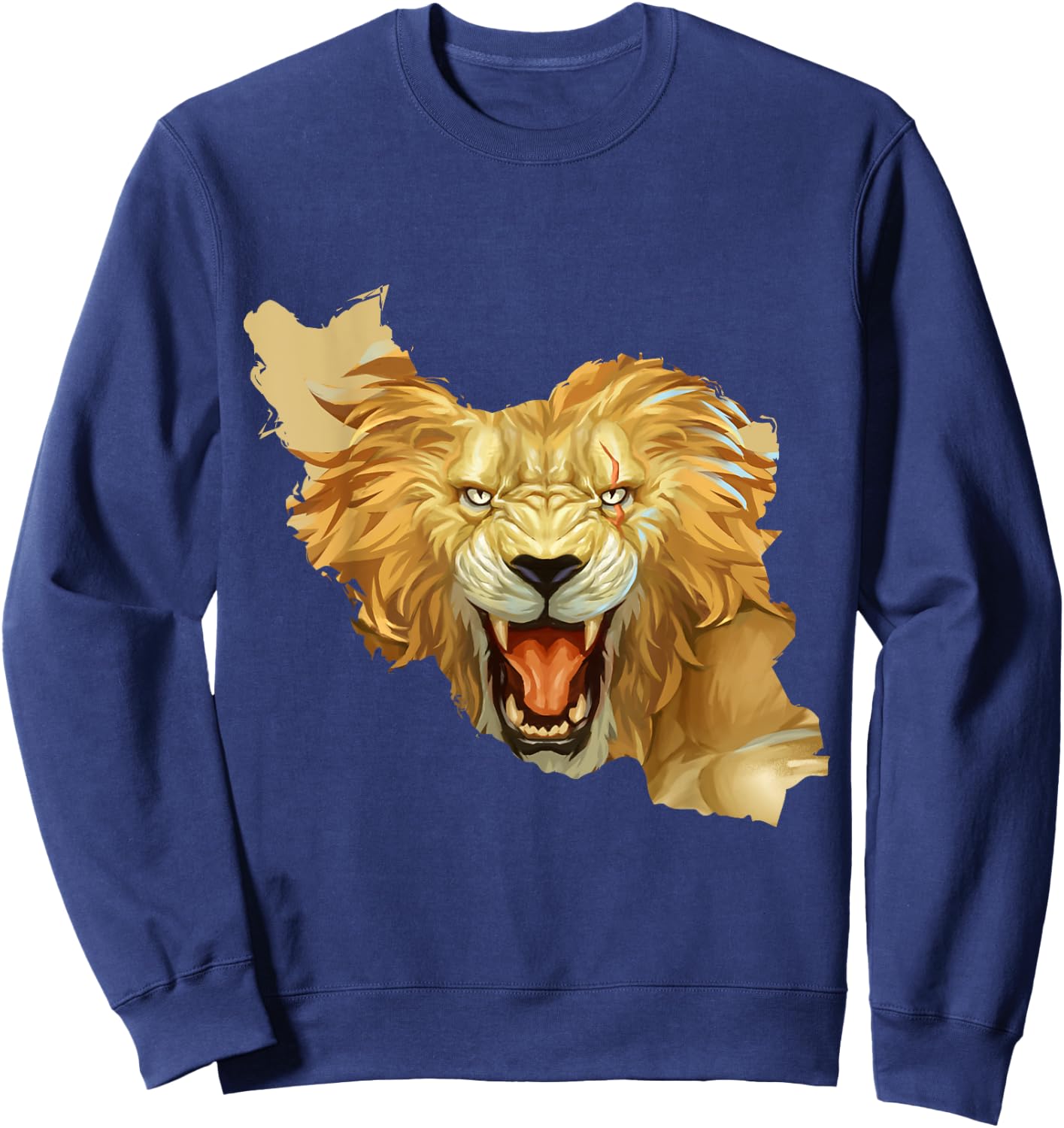 Iran Lion Map Flag | Persian Iranian Free Iran Sweatshirt - Sweatshirt | Navy