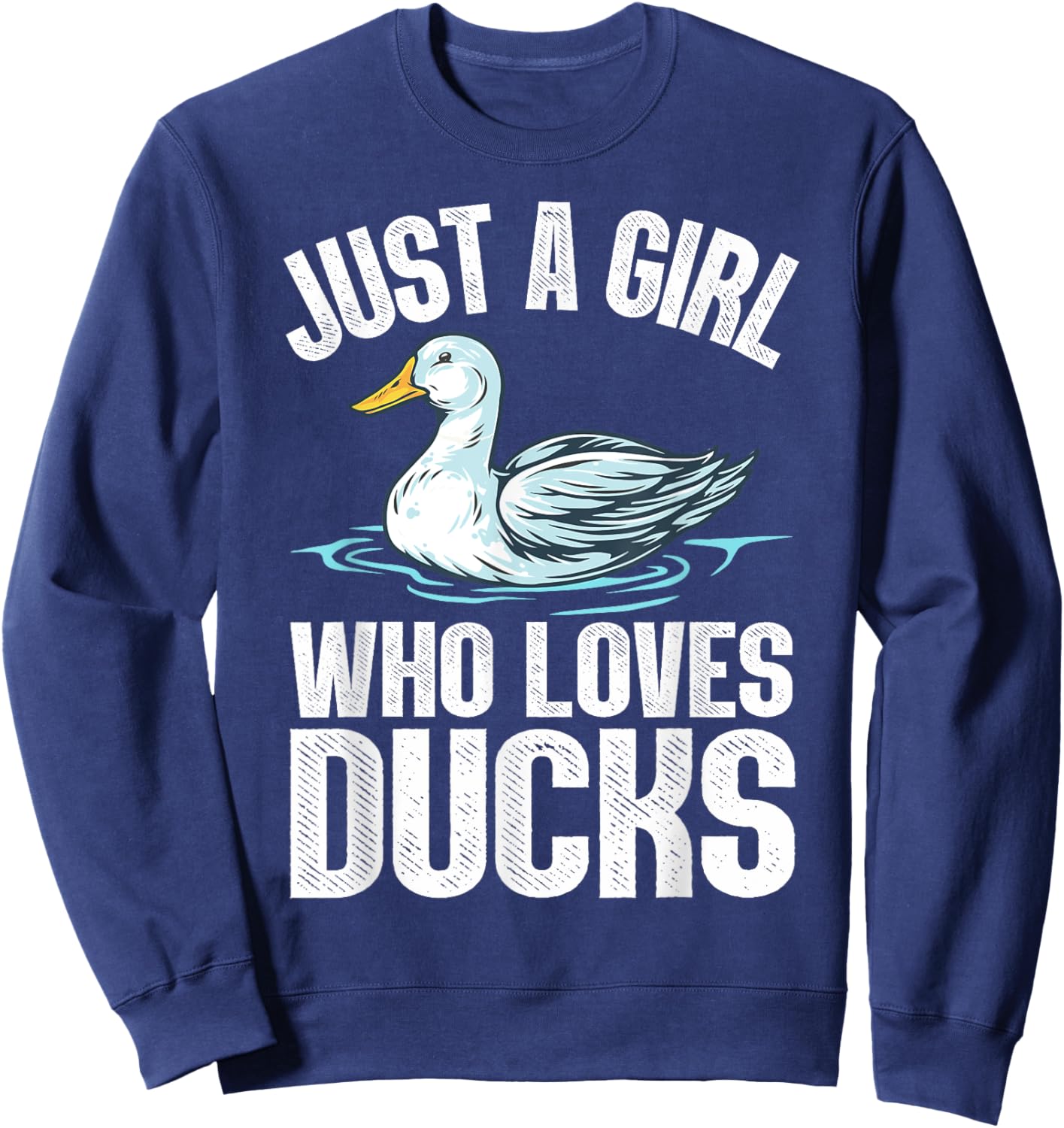 Cool Duck Girls Rubber Duck Yellow Mandarin Ducks Sweatshirt - Sweatshirt | Navy