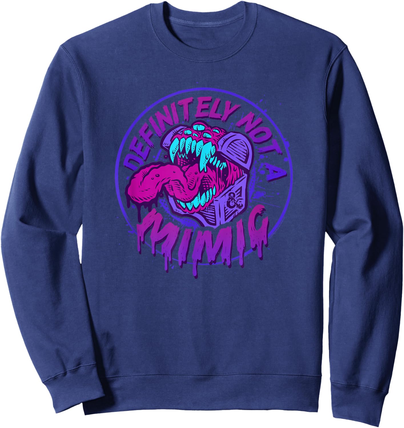 Dungeons & Dragons Definitely Not A Mimic Iconic Logo Sweatshirt - Sweatshirt | Navy