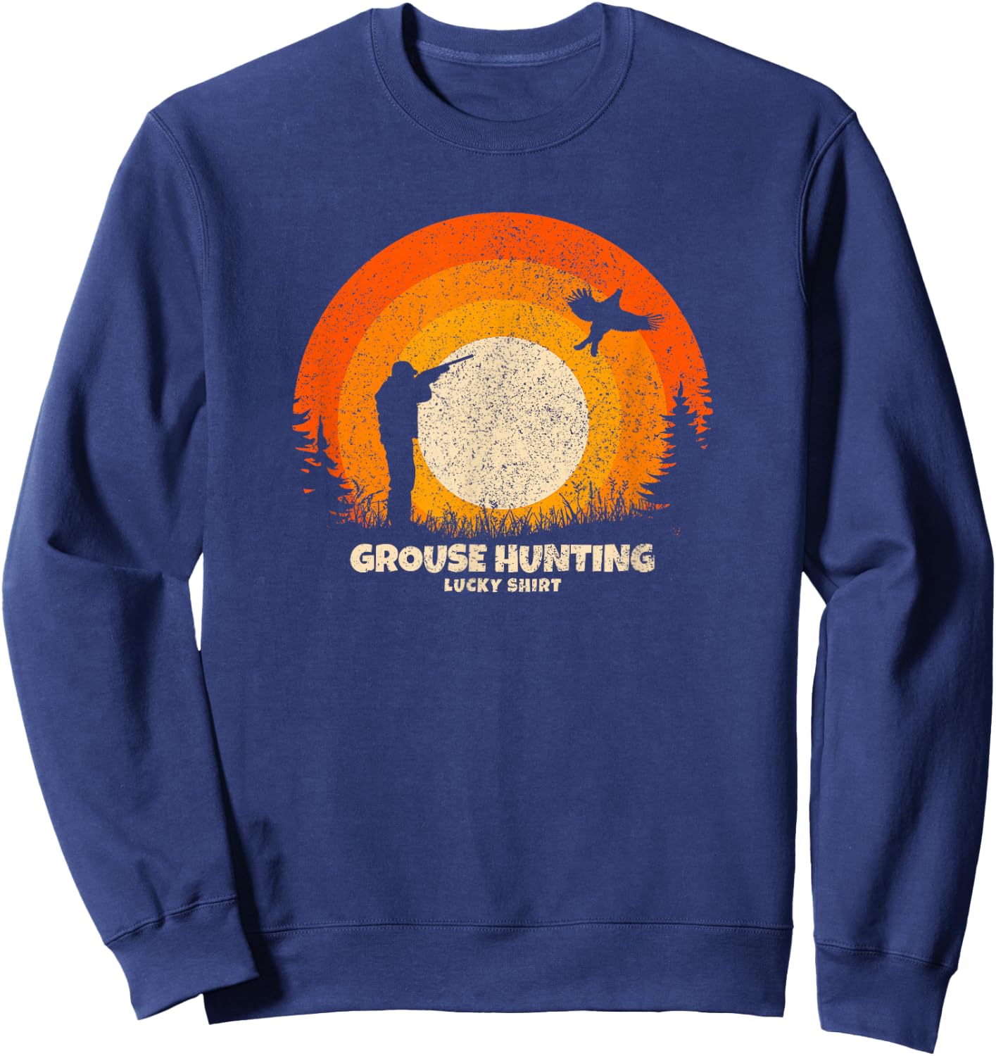 Grouse Hunter Lucky Charm Grouse Hunting Sweatshirt - Sweatshirt | Navy