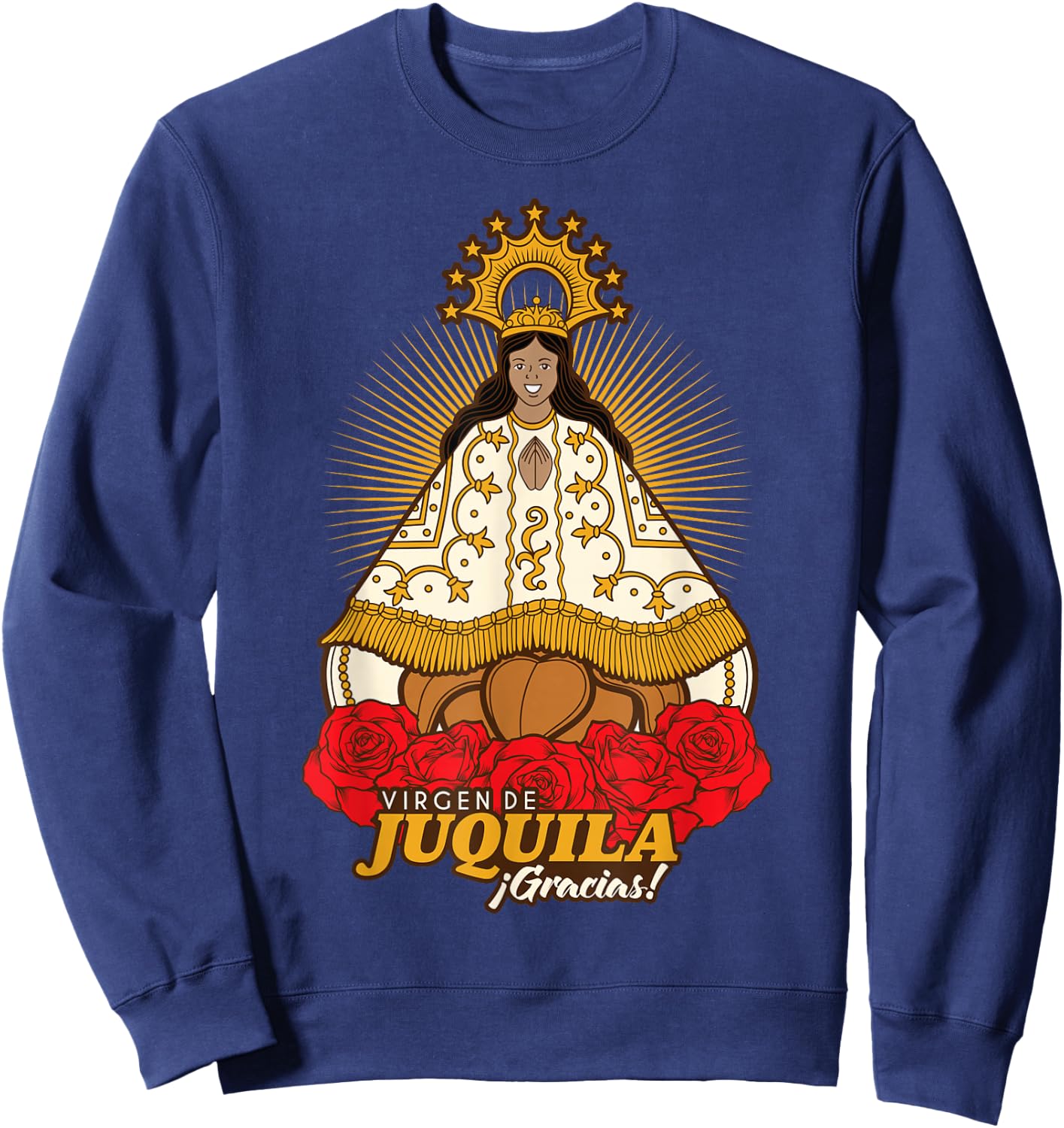 Virgen de Juquila, Nuestra Señora Inmaculada, Oaxaca Mexico Sweatshirt - Sweatshirt | Navy
