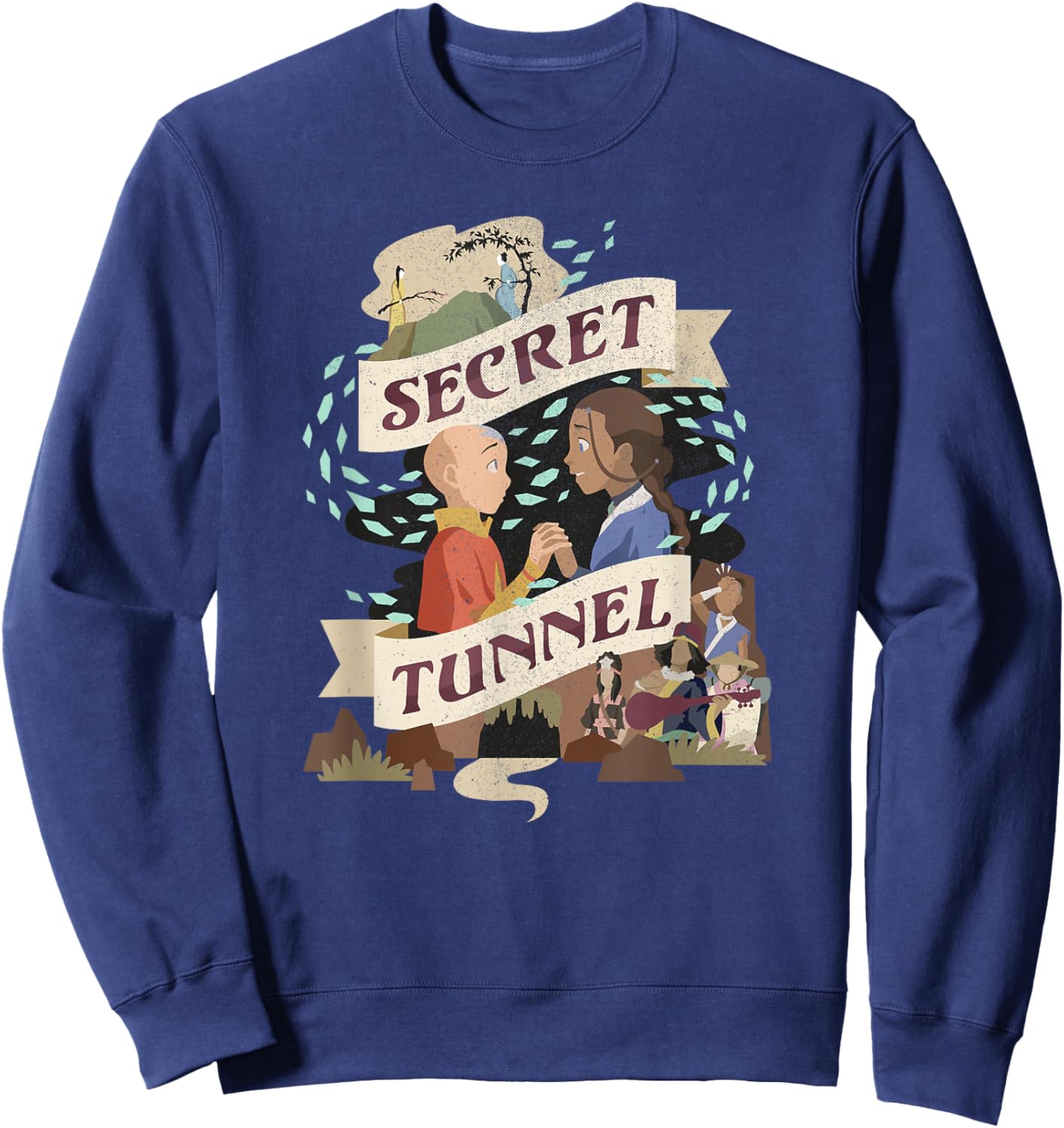 Avatar: The Last Airbender Aang & Katara Secret Tunnel Sweatshirt - Sweatshirt | Navy