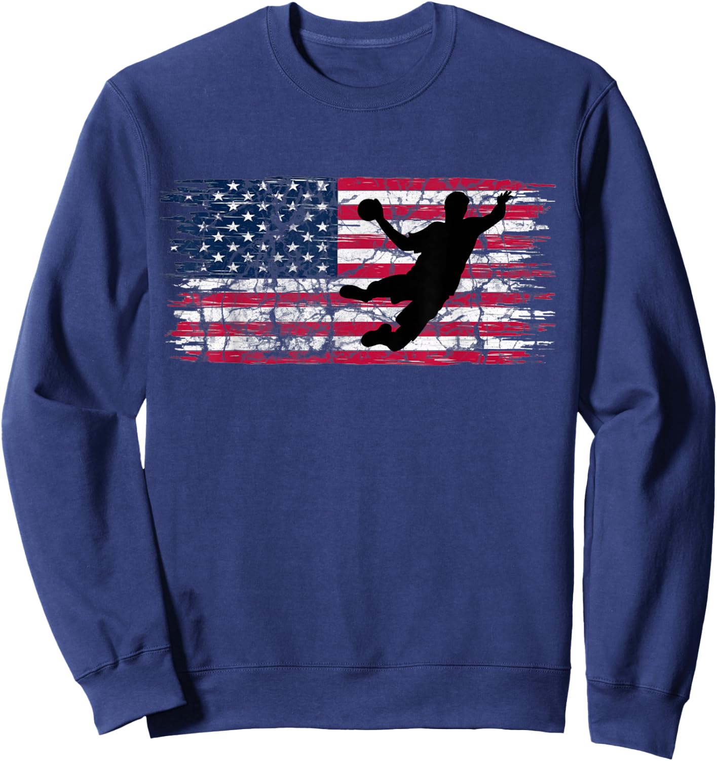 Handball USA flag Handball player Sweatshirt - Sweatshirt | Navy