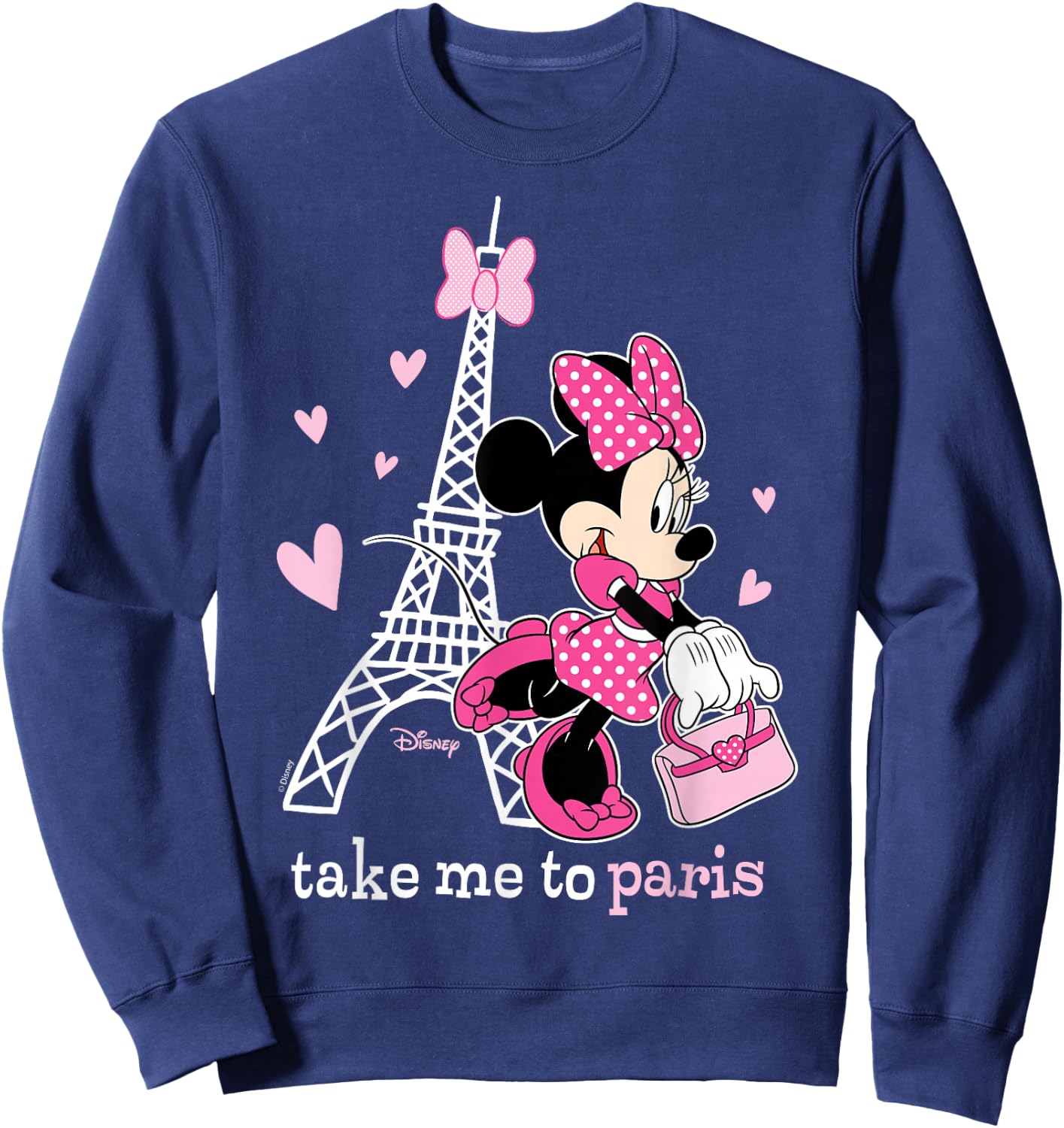Disney - Minnie Take Me to Paris Sweatshirt - Sweatshirt | Navy