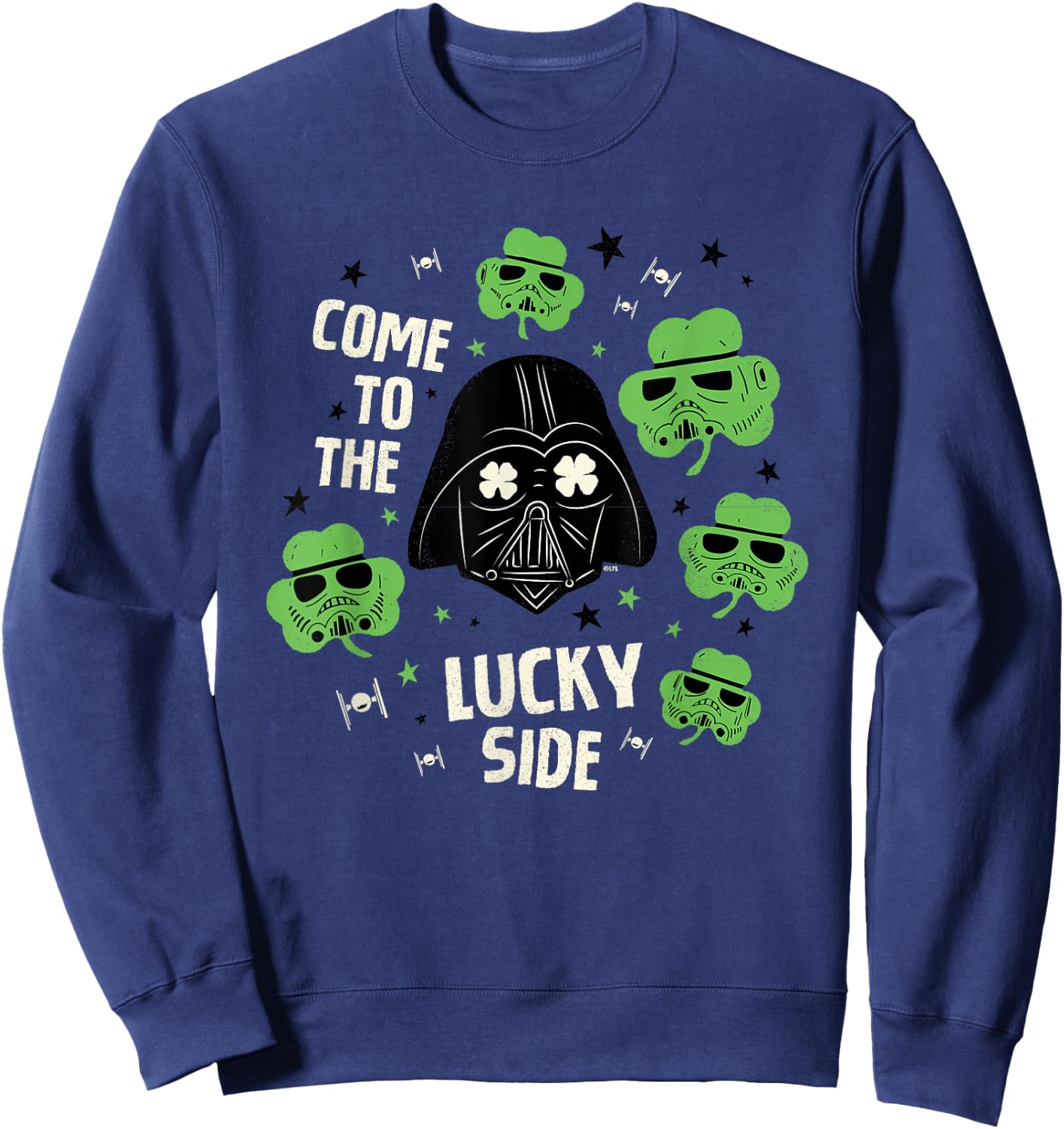 Star Wars Darth Vader The Lucky Side St. Patrick’s Day Sweatshirt - Sweatshirt | Navy