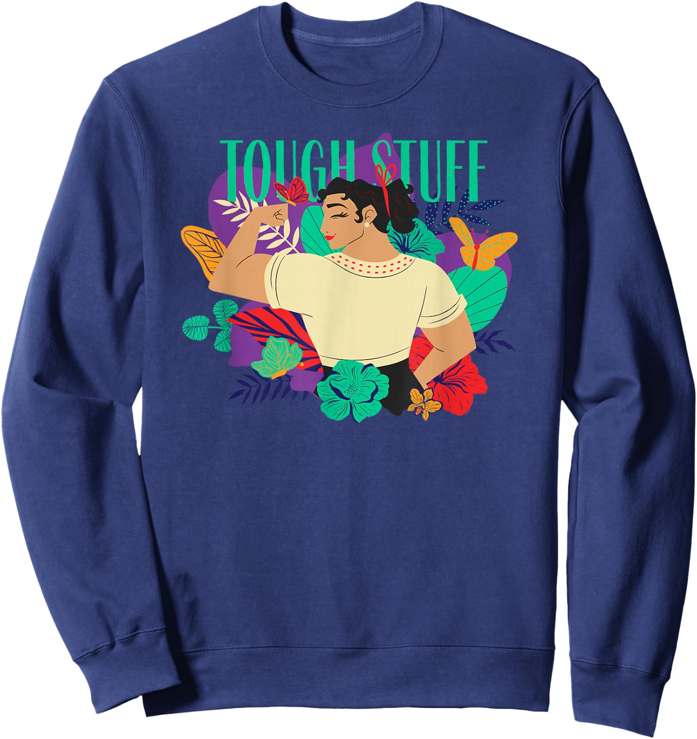 Disney Encanto Luisa Tough Stuff Floral Paradiso Sweatshirt - Sweatshirt | Navy