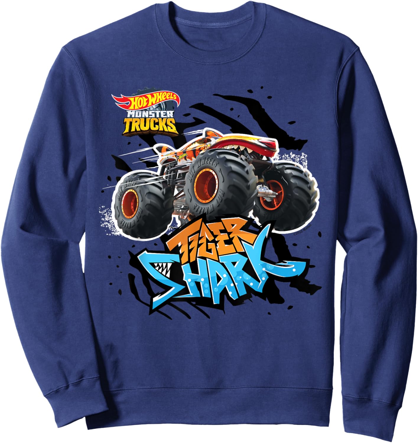 Hot Wheels - Tiger Shark Orange Sweatshirt - Sweatshirt | Navy