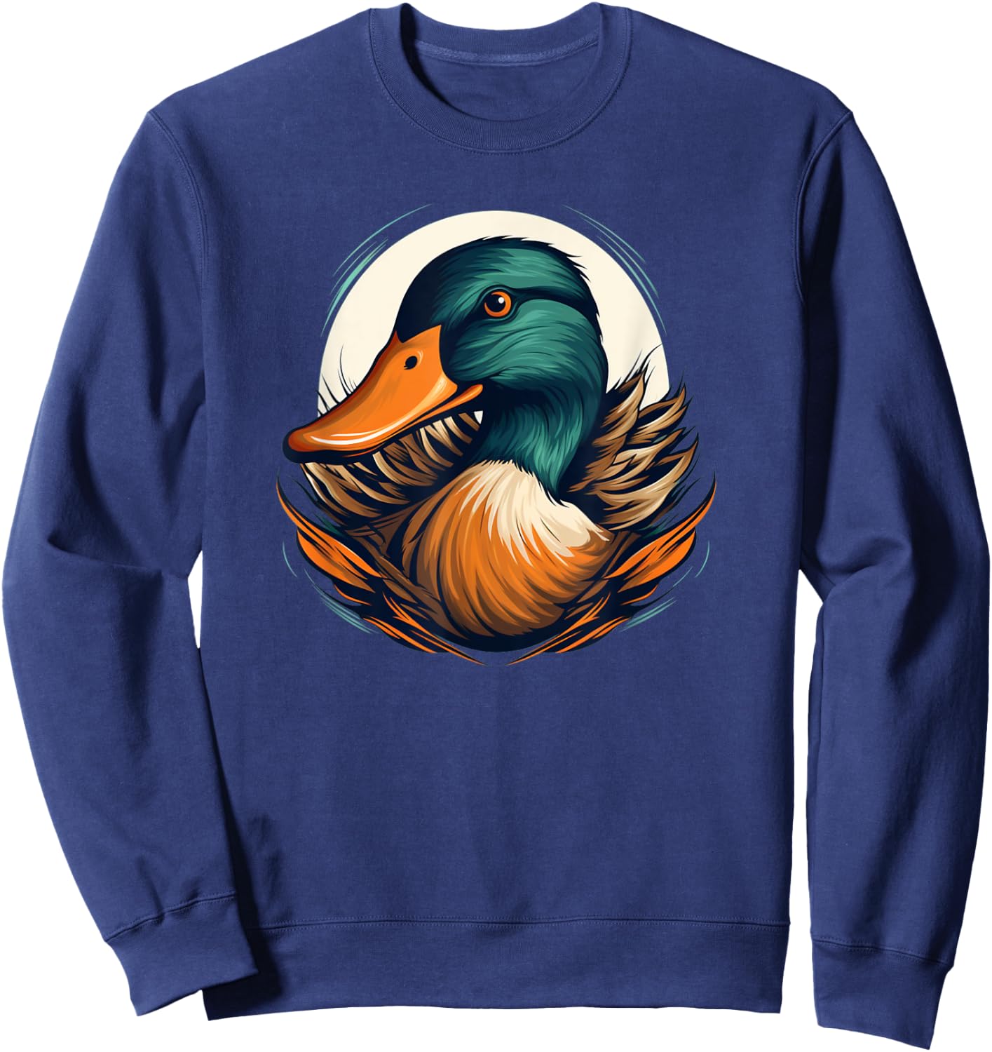 Cool Mallard Duck Face Sweatshirt - Sweatshirt | Navy