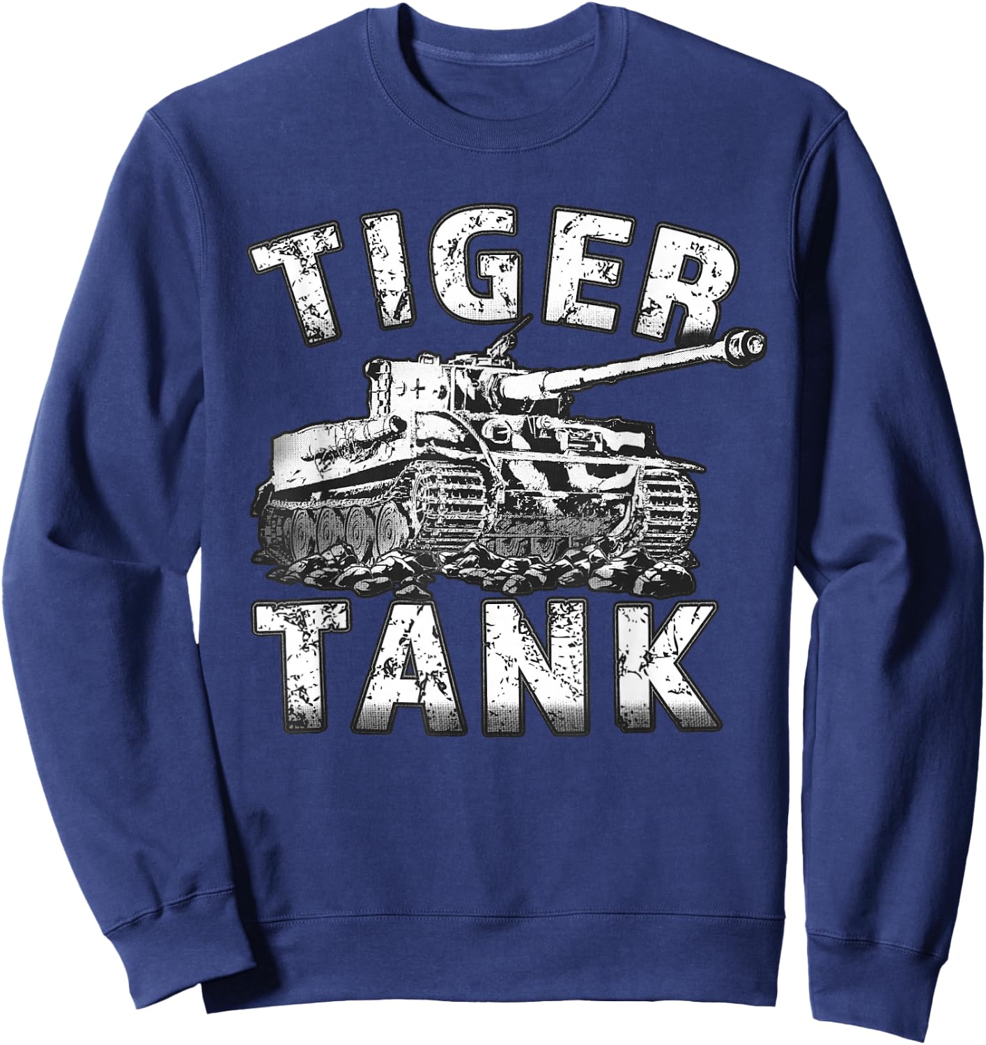 Tiger Tank Historical World War 2 WW2 German Panzer History Sweatshirt - Sweatshirt | Navy