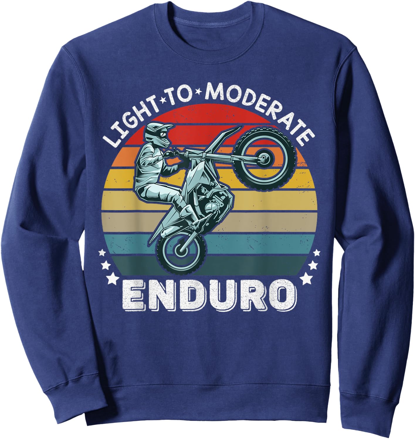 Motorcycle Adventure Rider Funny Light To Moderate Enduro Sweatshirt - Sweatshirt | Navy