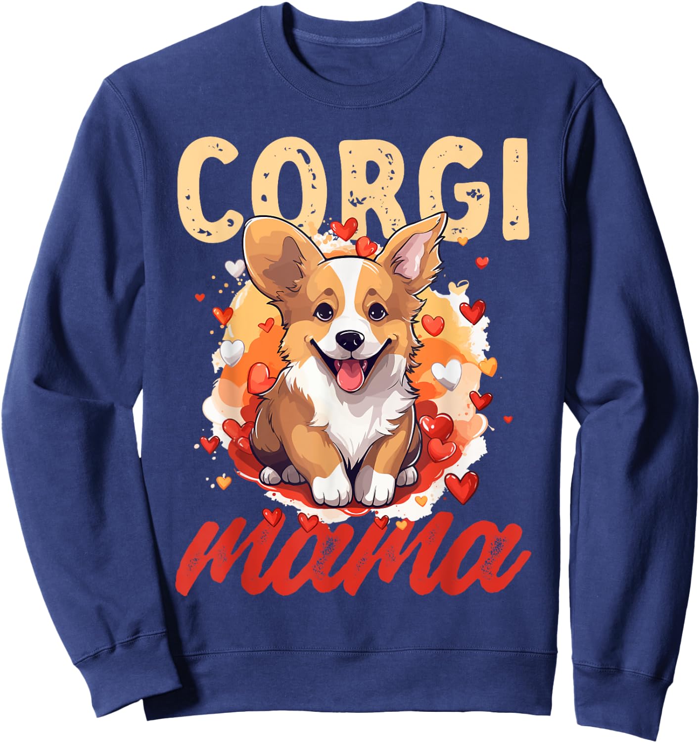 Pembroke Welsh Corgi - Corgi Mama Sweatshirt - Sweatshirt | Navy