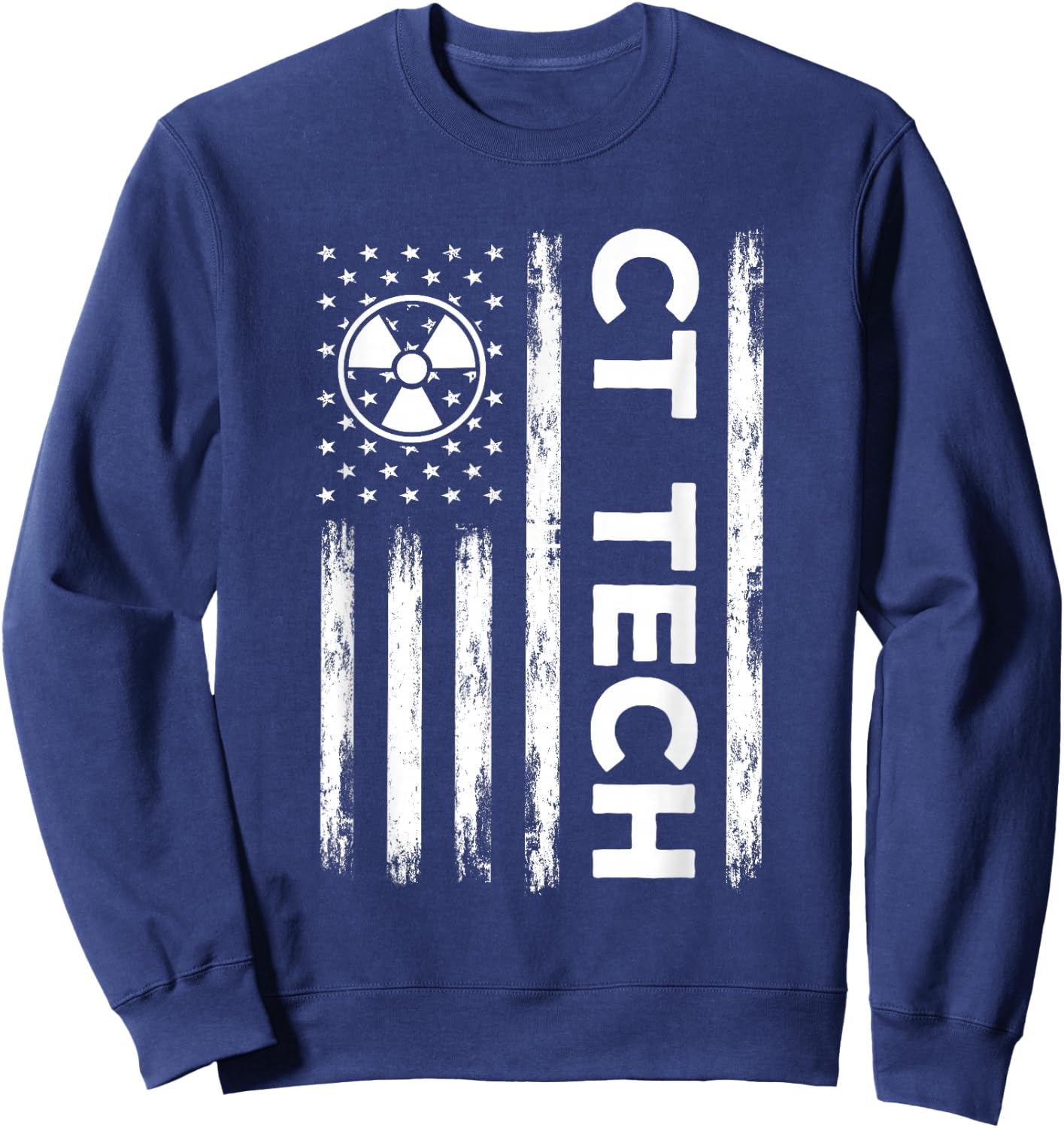 CT Tech USA Flag Radiologic Technologist Radiology America Sweatshirt - Sweatshirt | Navy
