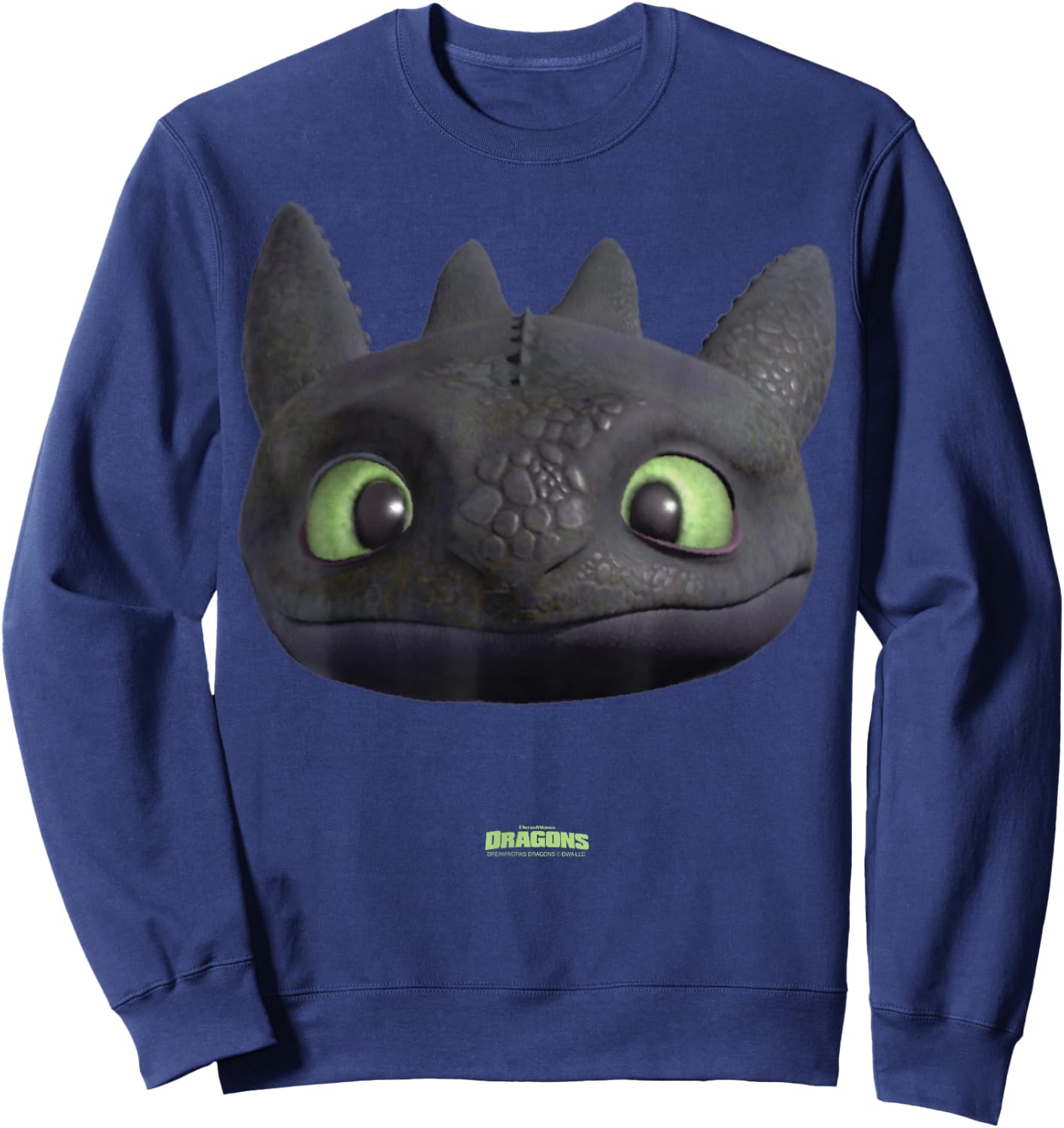 DreamWorks Dragons Toothless Night Fury Big Face Costume 3D Sweatshirt - Sweatshirt | Navy