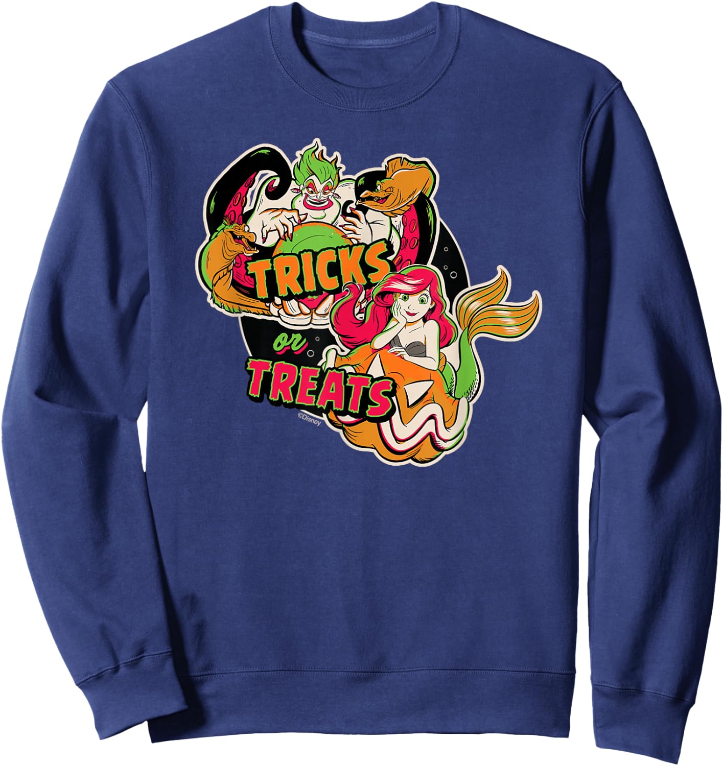 Disney Princess The Little Mermaid Ariel & Ursula Halloween Sweatshirt - Sweatshirt | Navy