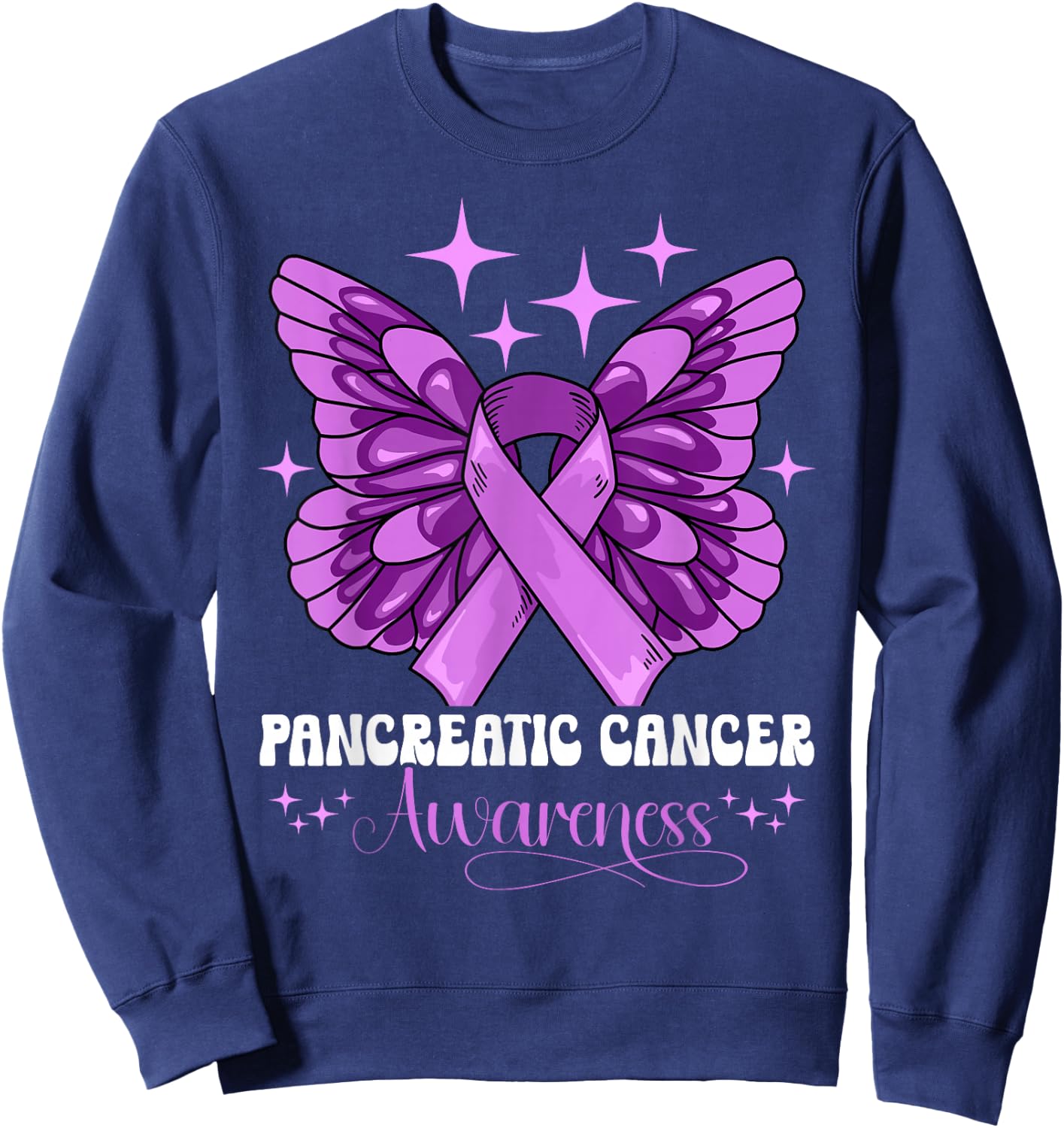 Pancreatic Cancer Awareness Sweatshirt - Sweatshirt | Navy