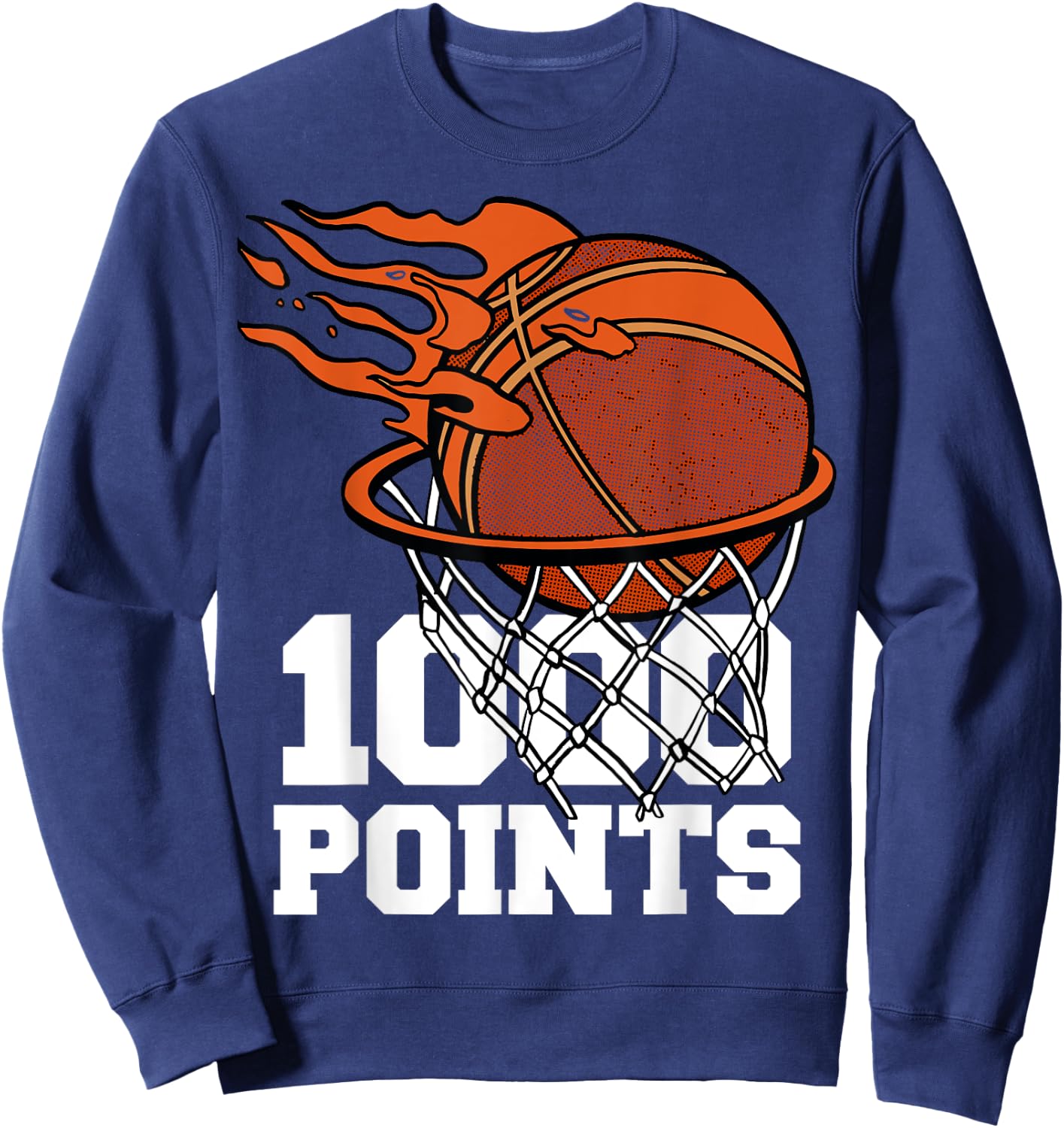 1000 Points Basketball Scorer High School Basketball Player Sweatshirt - Sweatshirt | Navy