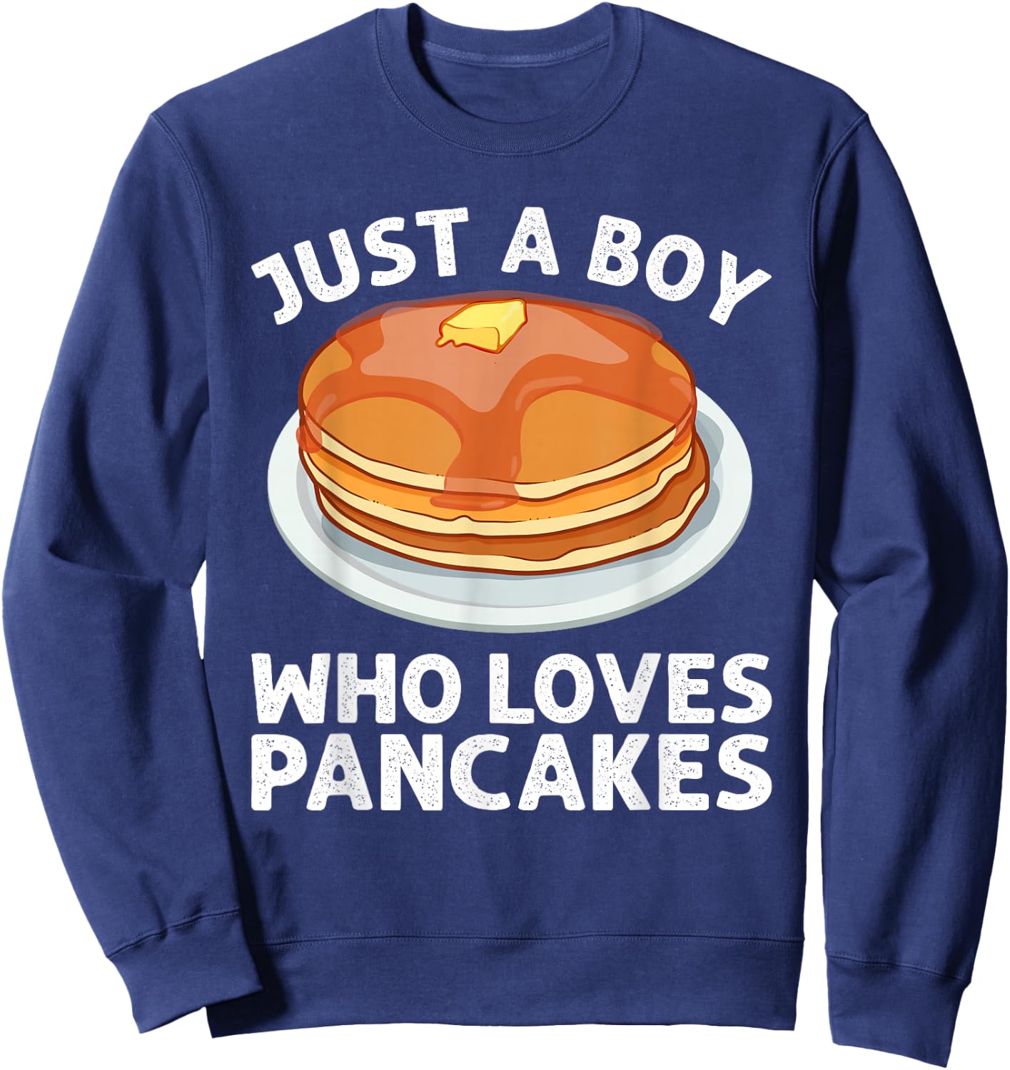 Cute Pancake Art Men Boys Pancake Maker Flapjack Pancakes Sweatshirt - Sweatshirt | Navy