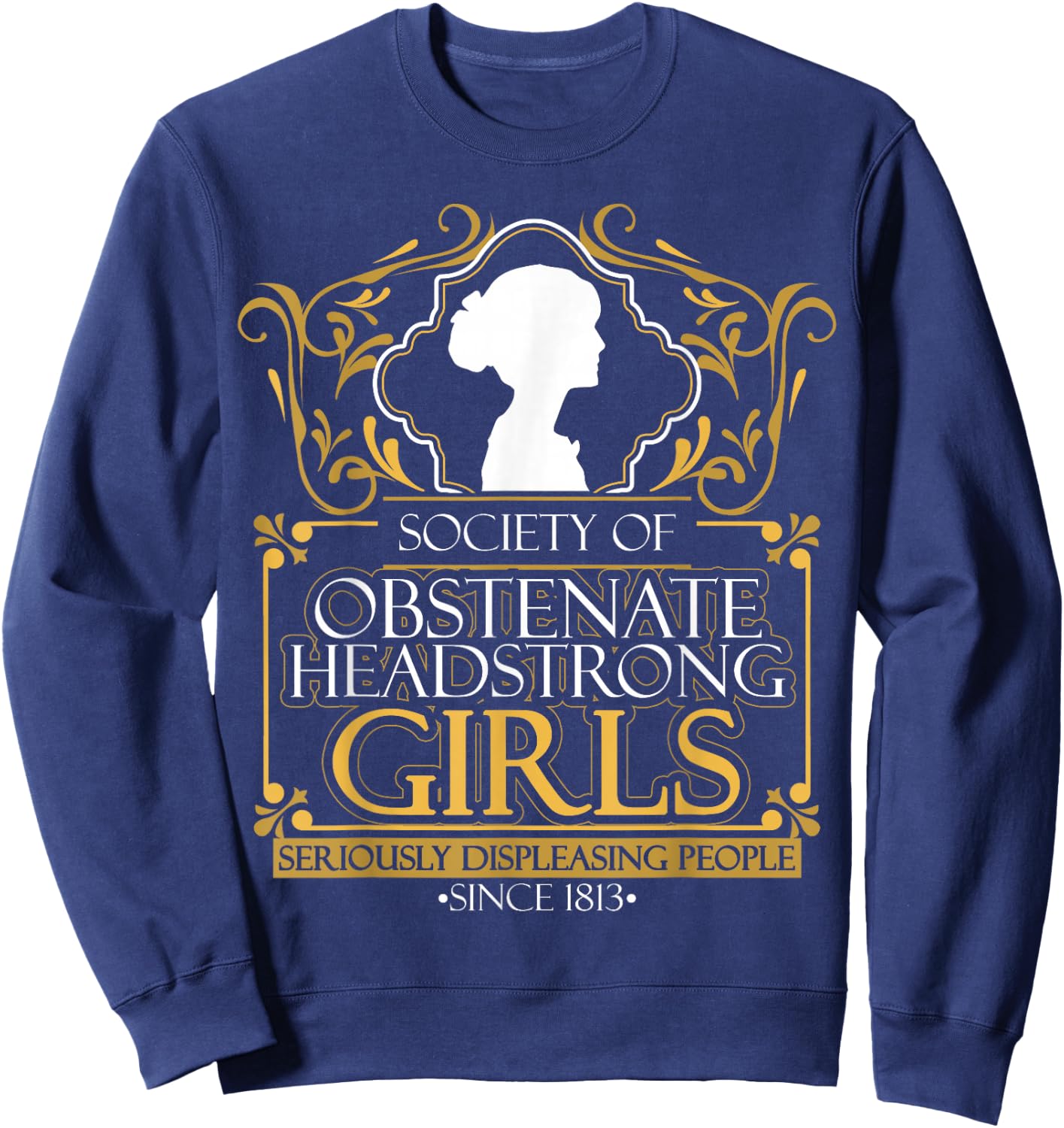 Jane Austen Quote Bookworm Novelist Reading Sweatshirt - Sweatshirt | Navy