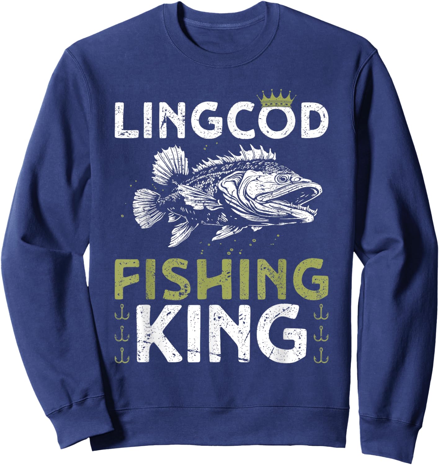 Lingcod Fishing King Sweatshirt - Sweatshirt | Navy