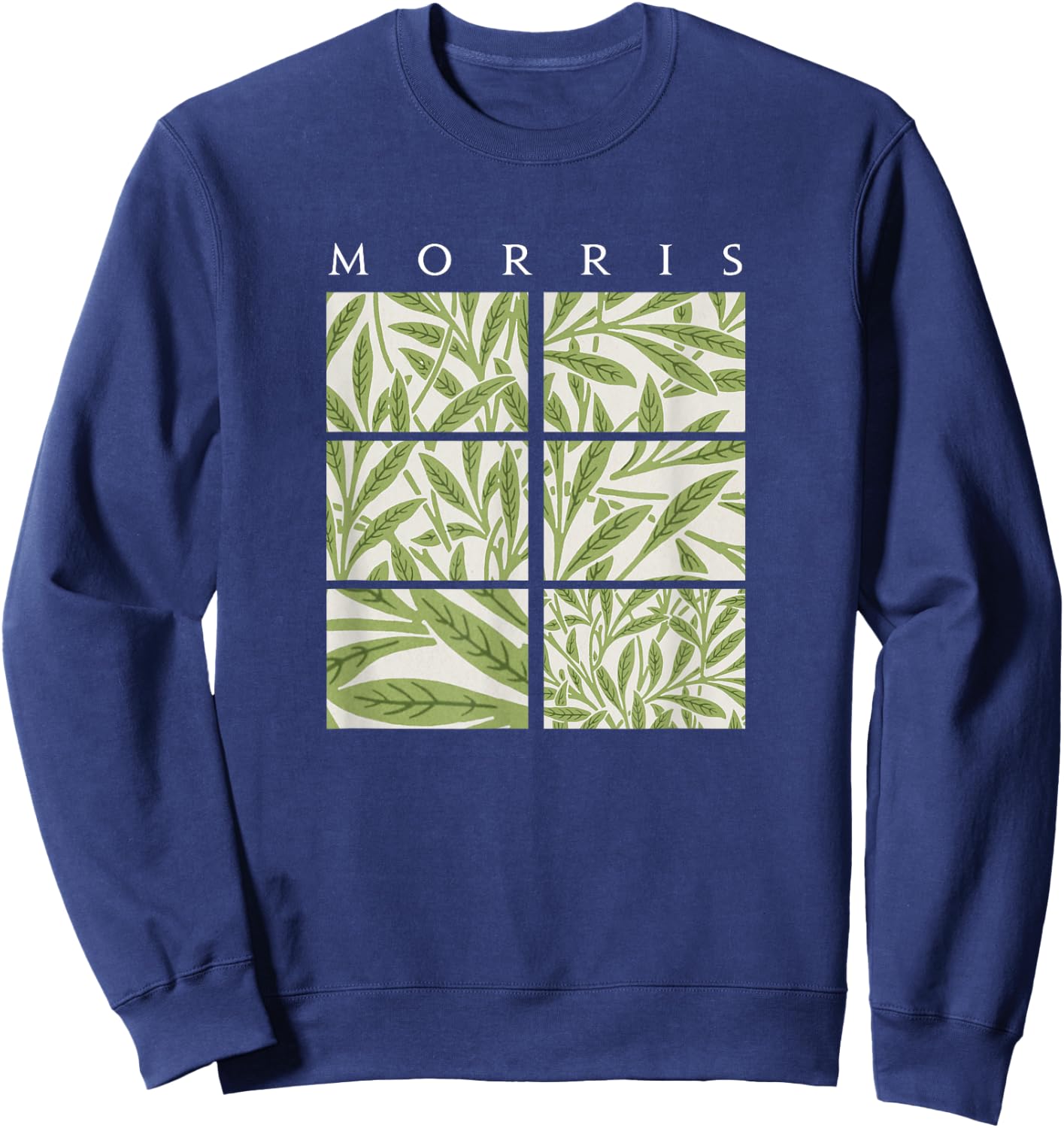 Willow William Morris Arts and Craft Style Pattern Sweatshirt - Sweatshirt | Navy