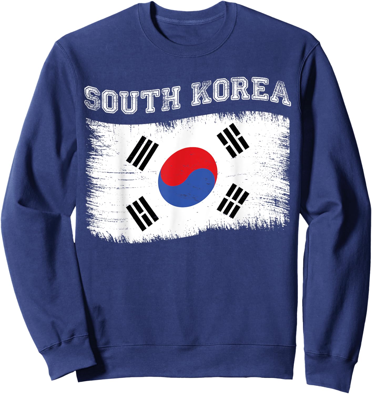 Korean Flag Tourist Holiday Destination South Korea Flag Sweatshirt - Sweatshirt | Navy