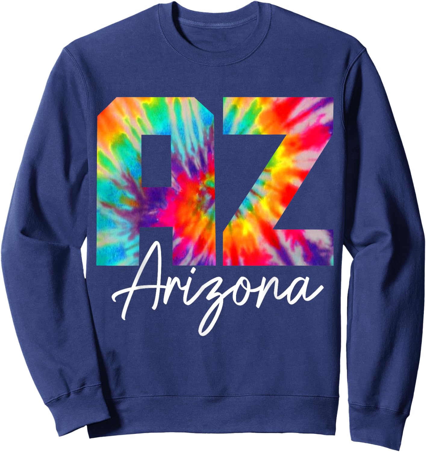 Arizona Tie Dye AZ Vintage/Retro Sweatshirt - Sweatshirt | Navy