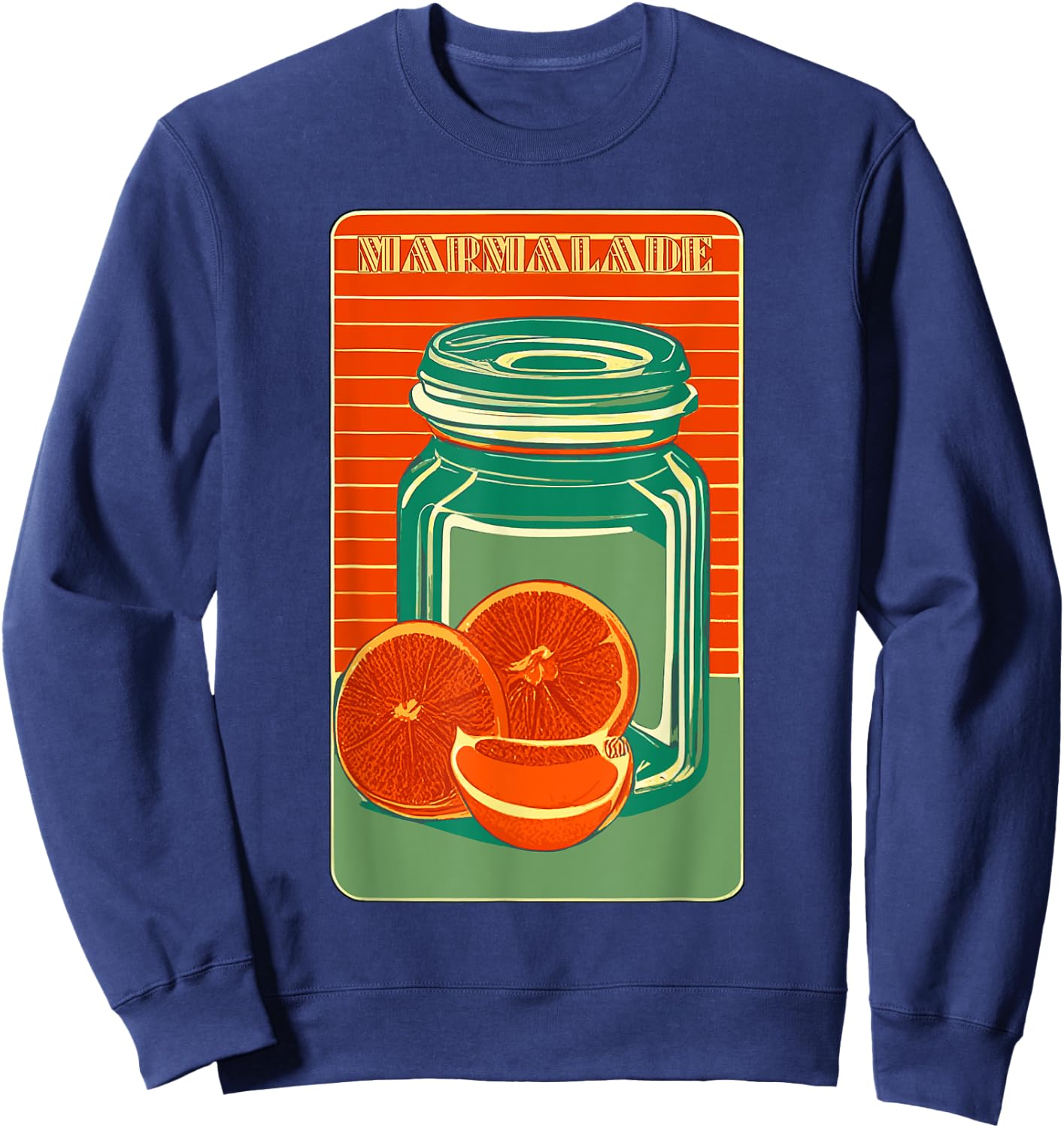 Marmalade retro (orange citrus preserve jam fans) Sweatshirt - Sweatshirt | Navy