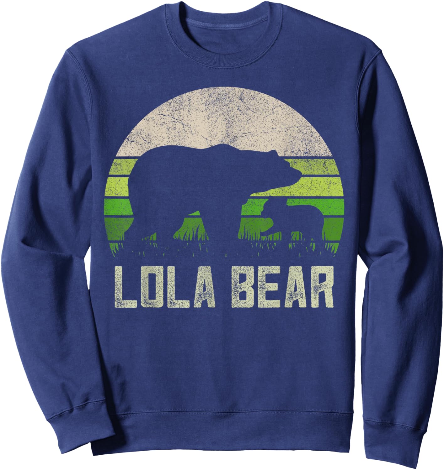 Funny Filipino Grandma Shirts From Grandkids, Cub Lola Bear Sweatshirt - Sweatshirt | Navy