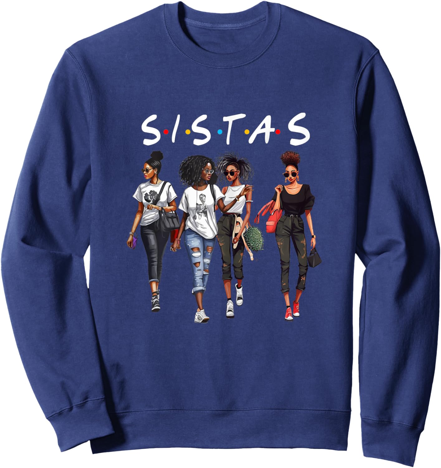 Melanin Queen African American Pride Black Girl Magic Attire Sweatshirt - Sweatshirt | Navy