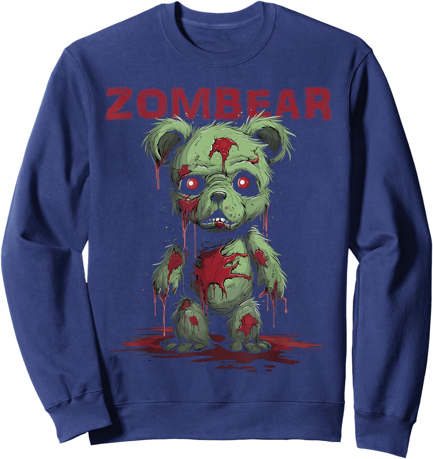 Teddy Bear Halloween for Kids Women Men Zombear Stuff Sweatshirt - Sweatshirt | Navy