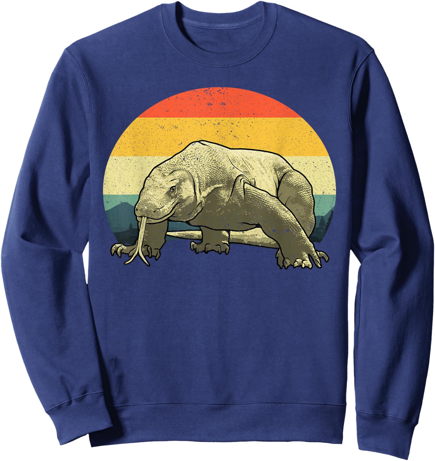 Cute Komodo Dragon Women Kids Vintage Komodo Dragon Sweatshirt - Sweatshirt | Navy