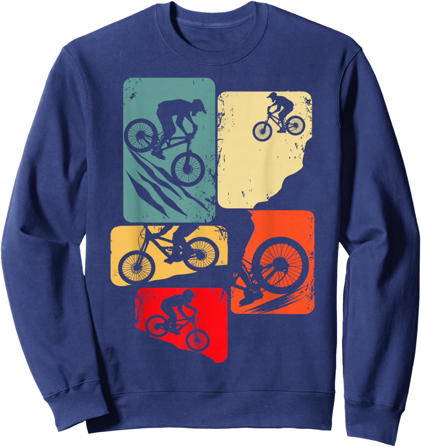 Mountain Bike MTB Downhill Biking Cycling Biker Kids Boys Sweatshirt - Sweatshirt | Navy