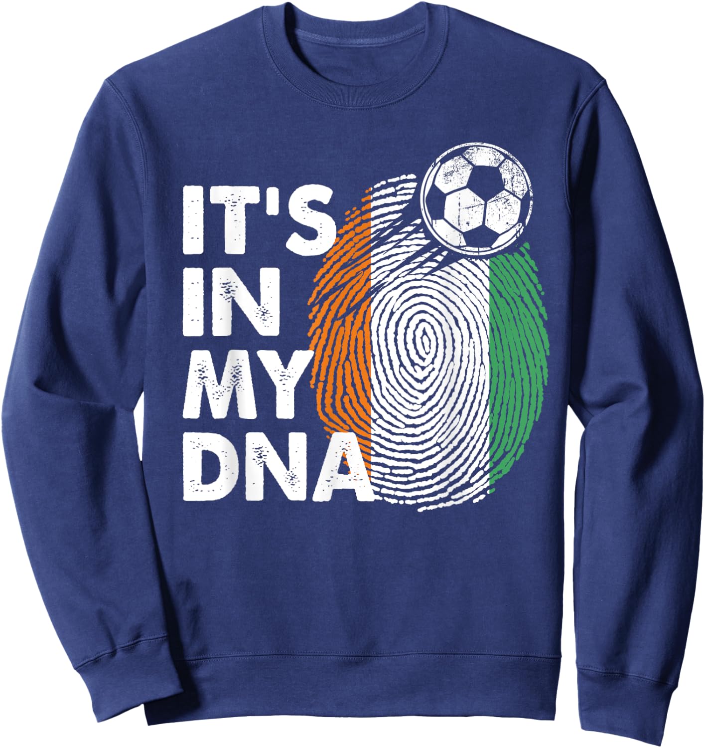 Cote D'ivoire In My DNA Cote D'ivoire Flag Team Sweatshirt - Sweatshirt | Navy