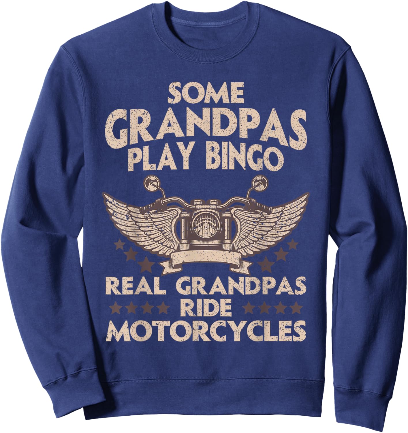Funny Motorcycle For Grandpa Men Biker Motorcycle Rider Sweatshirt - Sweatshirt | Navy