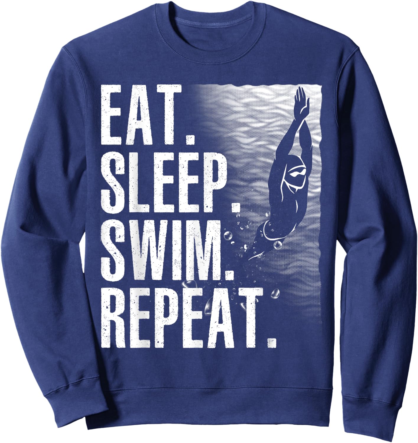 Funny Swimming Design Women Kids Swimmers Swim Team Sweatshirt - Sweatshirt | Navy