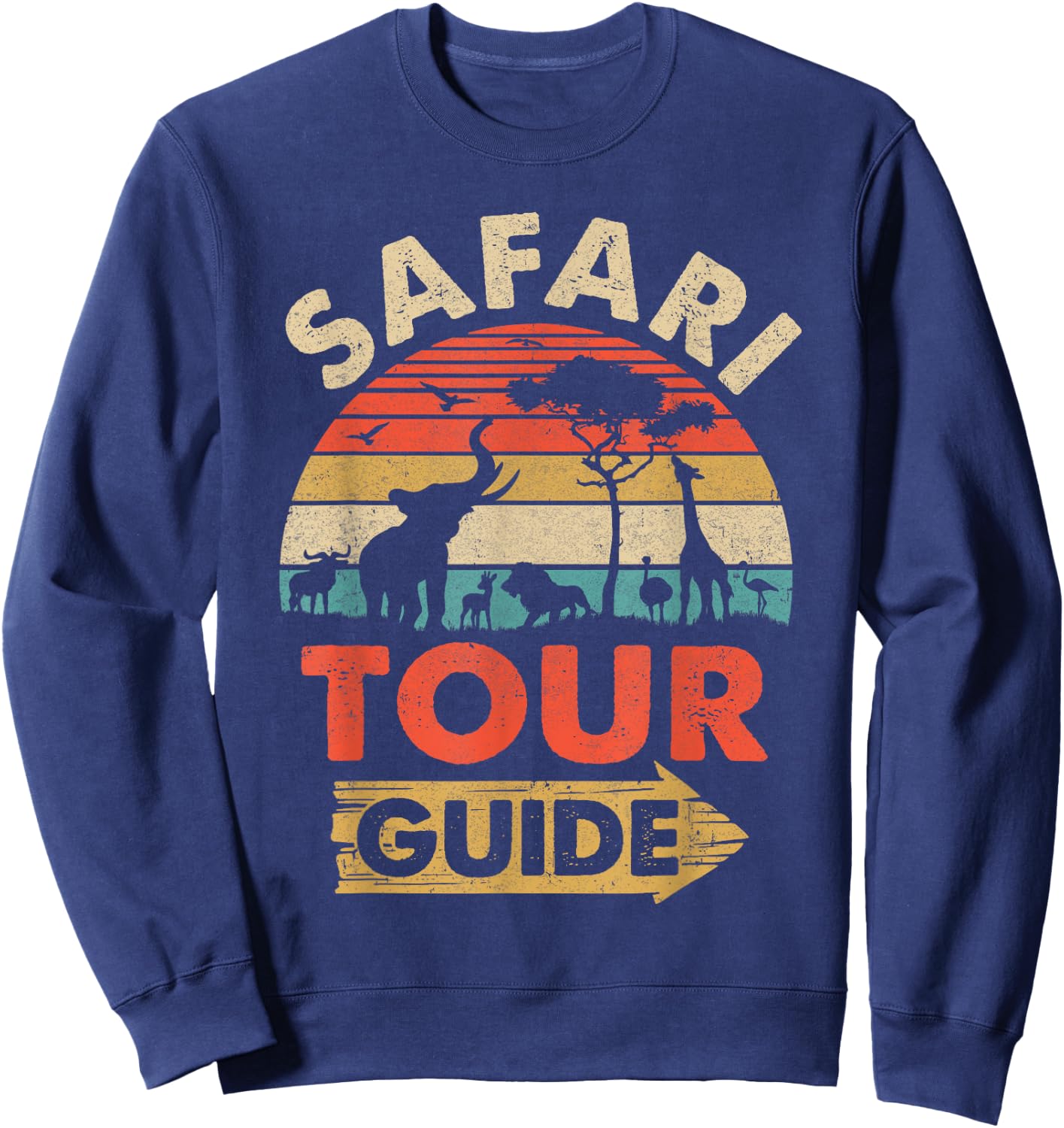 Cool Safari Squad Women Zoo Animal African Jungle Sweatshirt - Sweatshirt | Navy